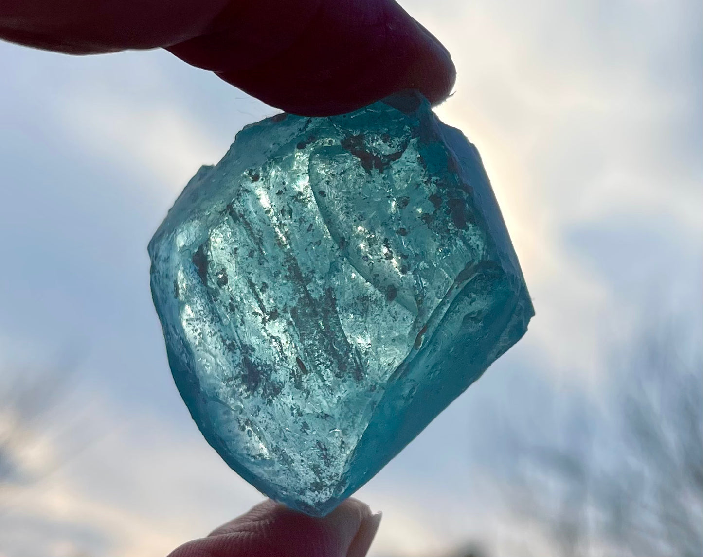 Rare Cristal bleu ETHERIUM ~ 32 g | minéral Afrique ANDARA | R4