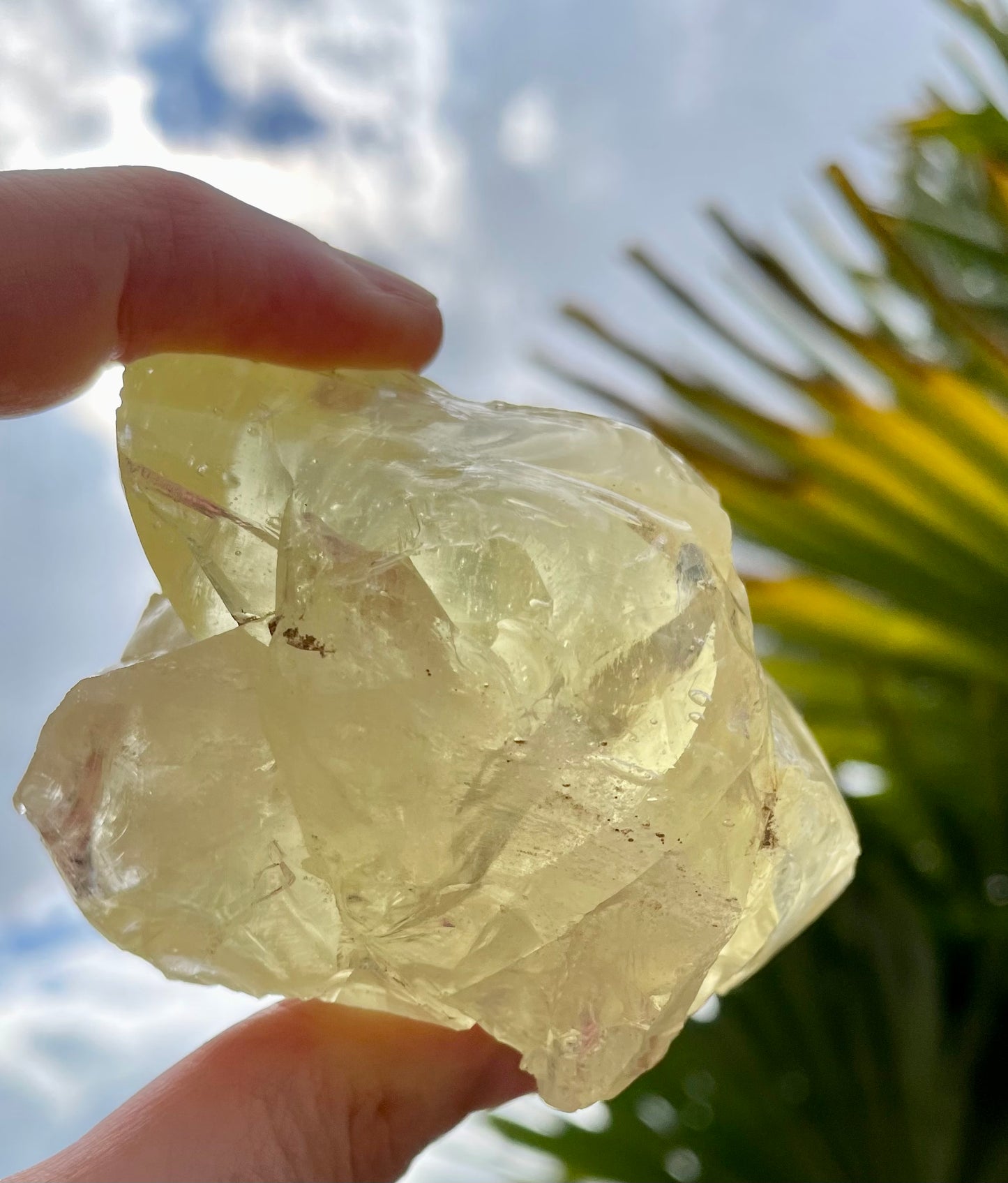 Rare ANDARA Français Elfique jaune ~ 294 g | French Crystal Andara 6D
