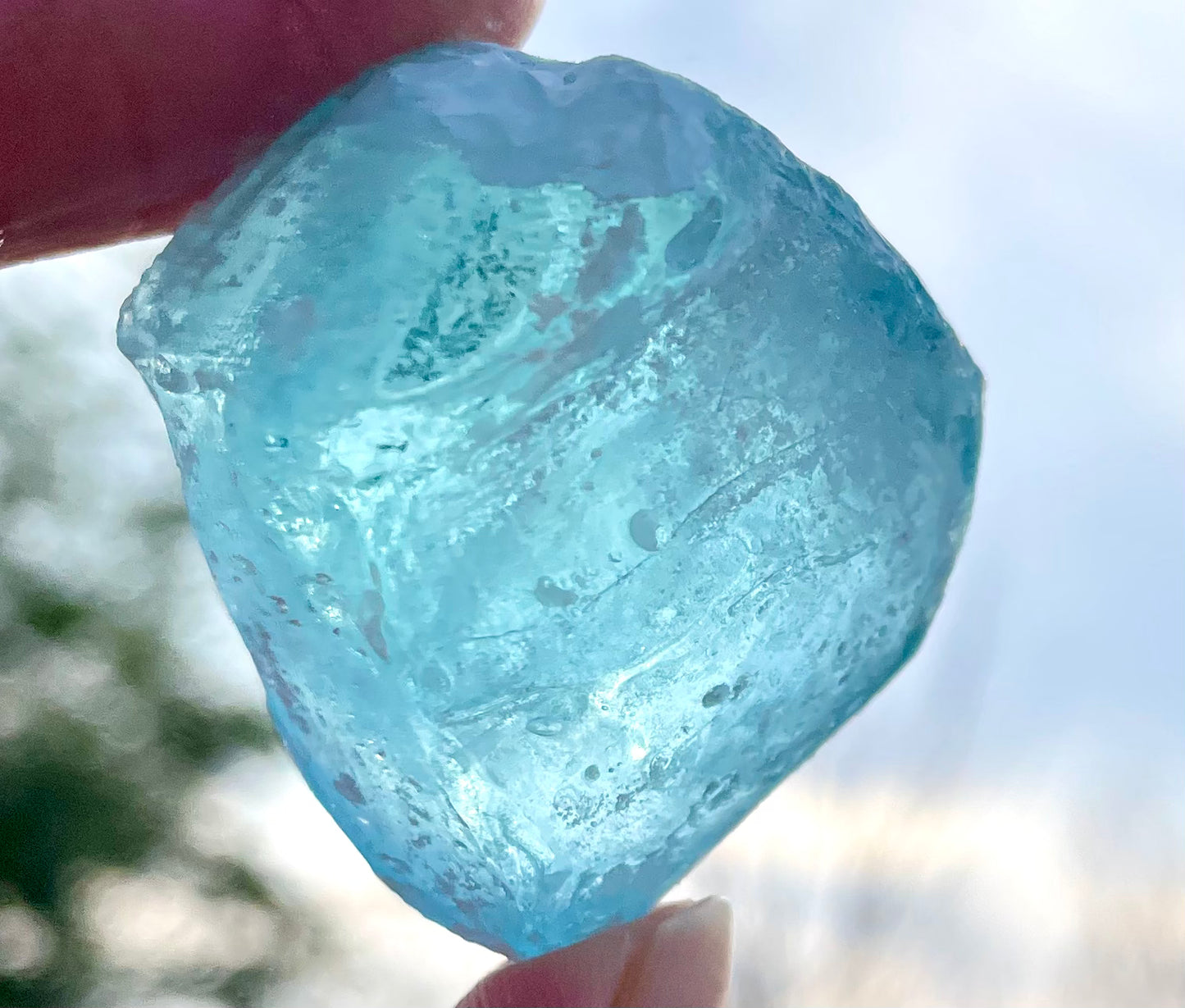 Rare Cristal bleu ETHERIUM ~ 32 g | minéral Afrique ANDARA | R4