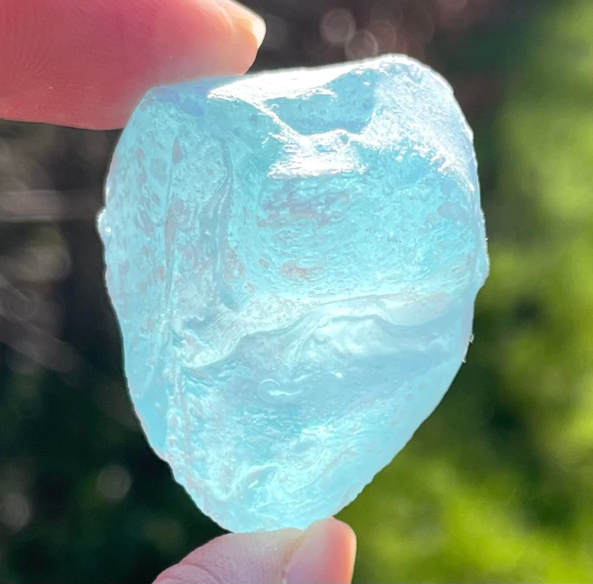 Rare Cristal bleu ETHERIUM ~ 30 g | minéral Afrique ANDARA | A242
