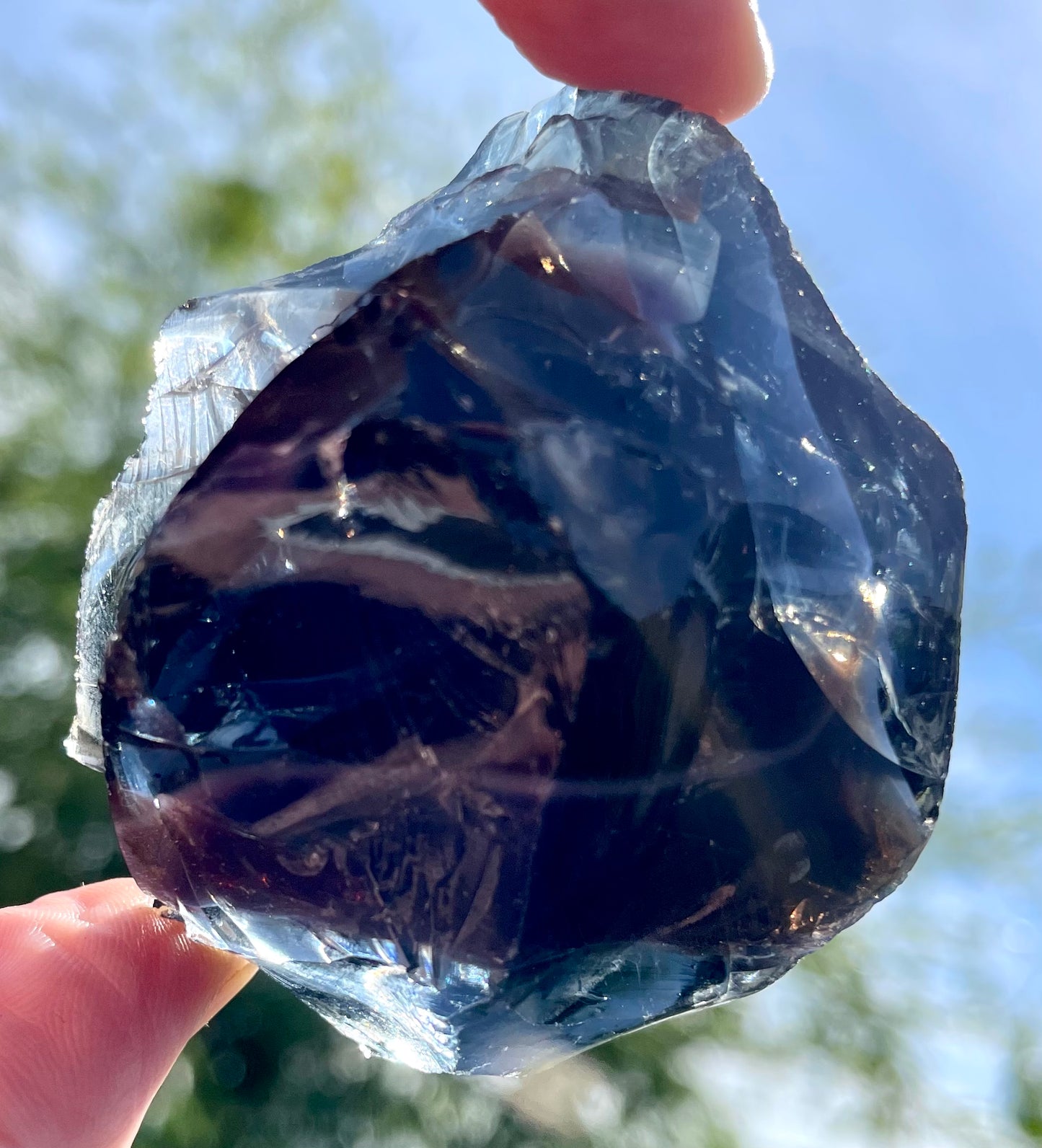 Rare ANDARA• Français Iridium Noir Violet 118 g | cristaux quantique 6D