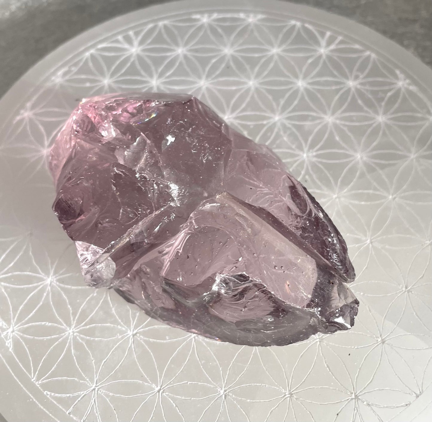 Rare ANDARA Français Lilas Vénusien – Émanation de la Rose Cosmique | 163 g / 777 cristal 5D •