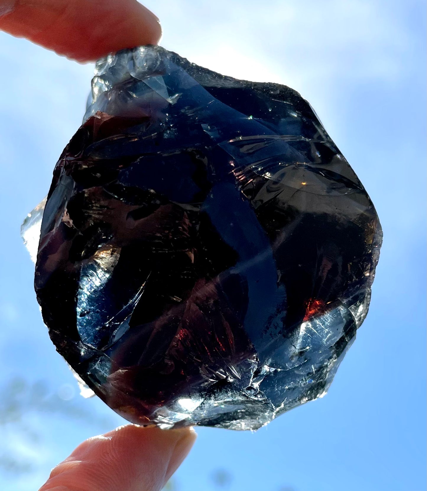 Rare ANDARA• Français Iridium Noir Violet 118 g | cristaux quantique 6D