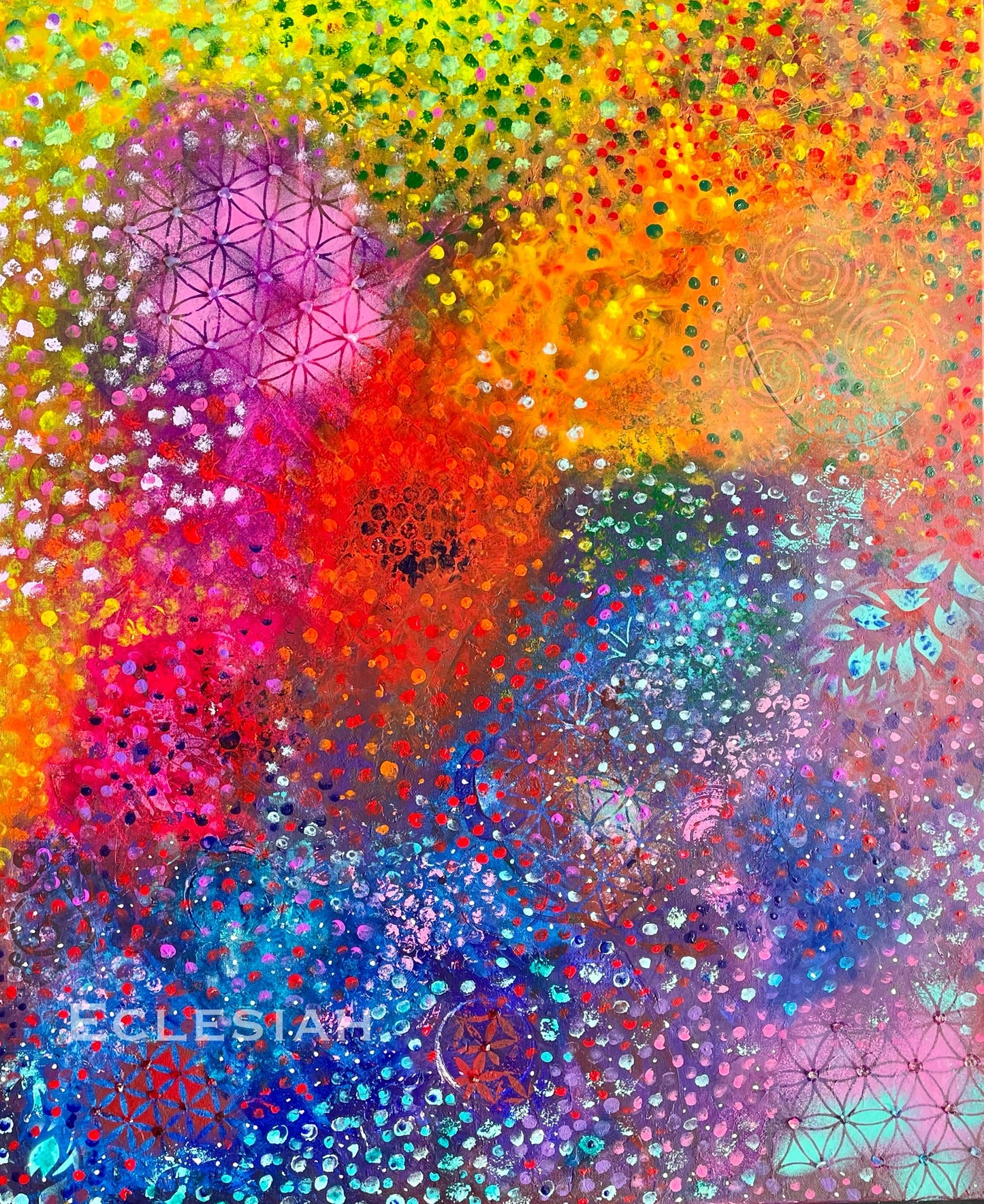 Collection : Présence de l'instant | Peinture vibratoire | Gratitude | Eclesiah