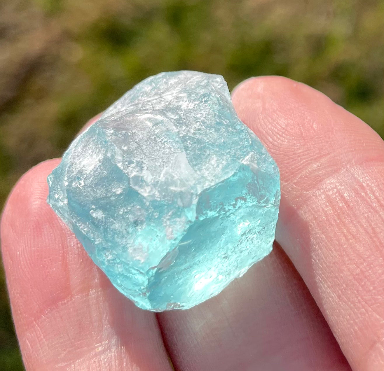 Rare Cristal bleu ETHERIUM ~ 17 g | minéral Afrique ANDARA
