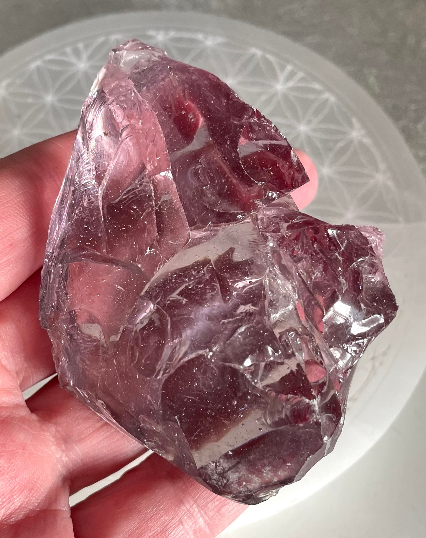 Rare ANDARA Français Lilas Vénusien – Émanation de la Rose Cosmique | 163 g / 777 cristal 5D •