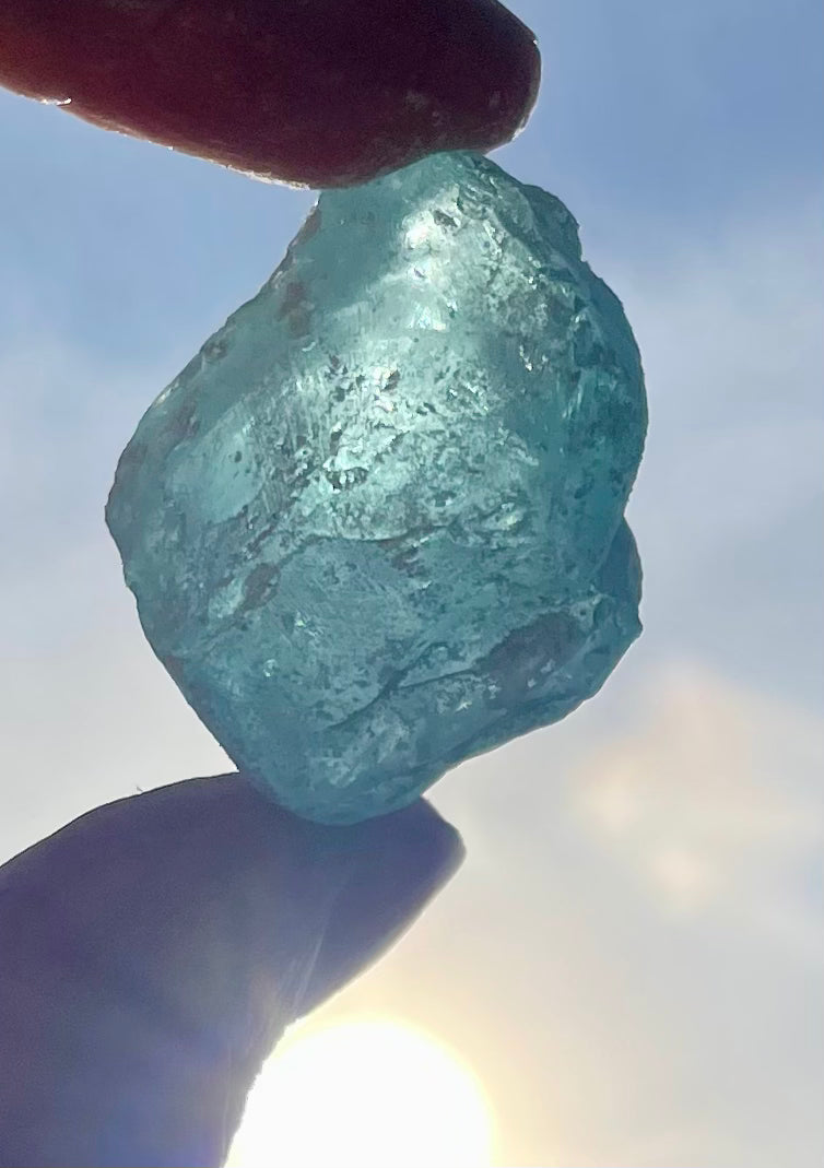 Rare Cristal bleu ETHERIUM ~ 17 g | minéral Afrique ANDARA