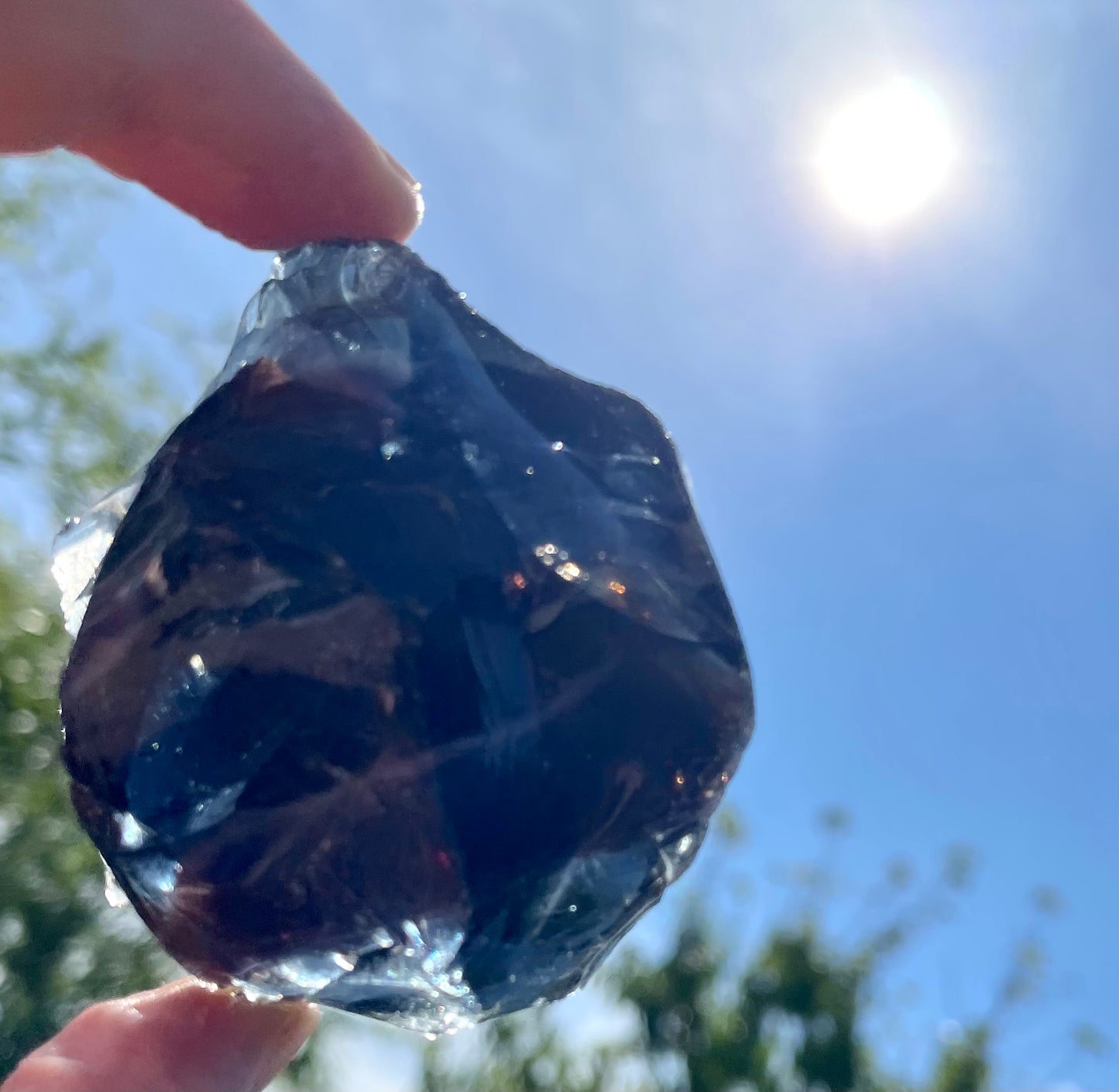 Rare ANDARA• Français Iridium Noir Violet 118 g | cristaux quantique 6D