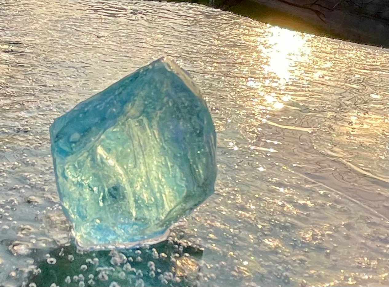 Rare Cristal bleu ETHERIUM ~ 32 g | minéral Afrique ANDARA | R4