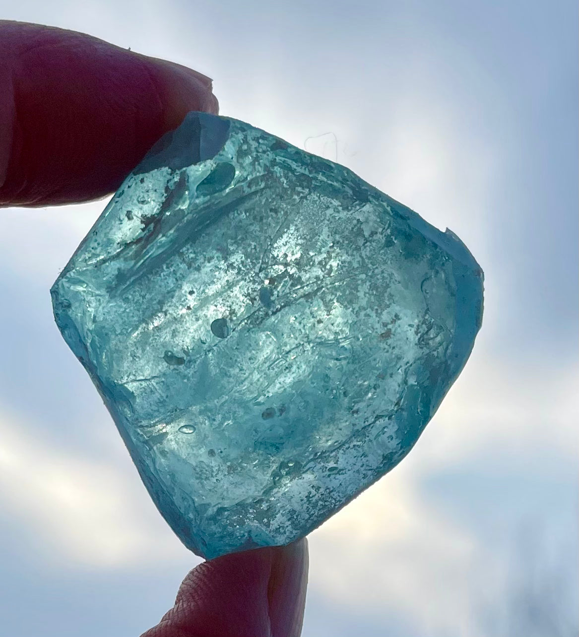 Rare Cristal bleu ETHERIUM ~ 32 g | minéral Afrique ANDARA | R4