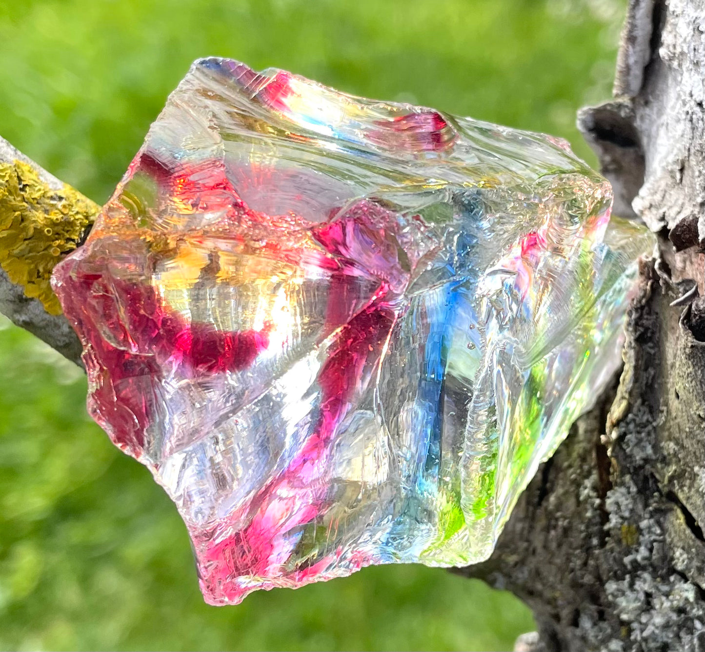 ANDARA• clear Rainbow Oracle 168 g ~ pierres andaras