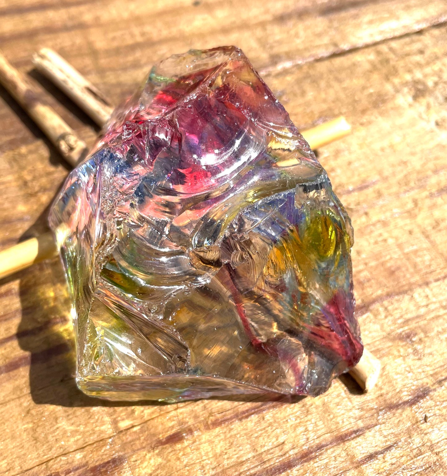 ANDARA• clear Rainbow Oracle 168 g ~ pierres andaras