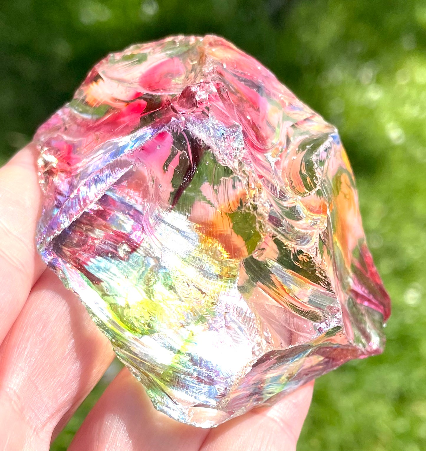 ANDARA• clear Rainbow Oracle 168 g ~ pierres andaras