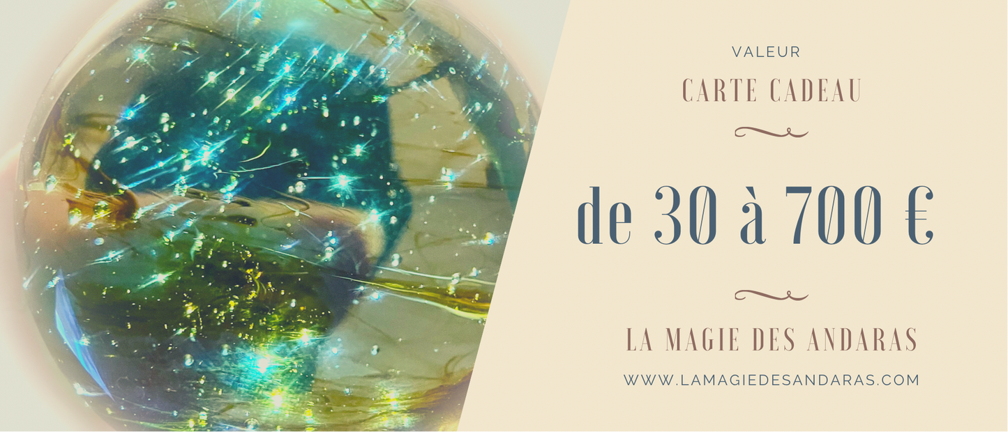 carte cadeau / gift card : la magie des andaras