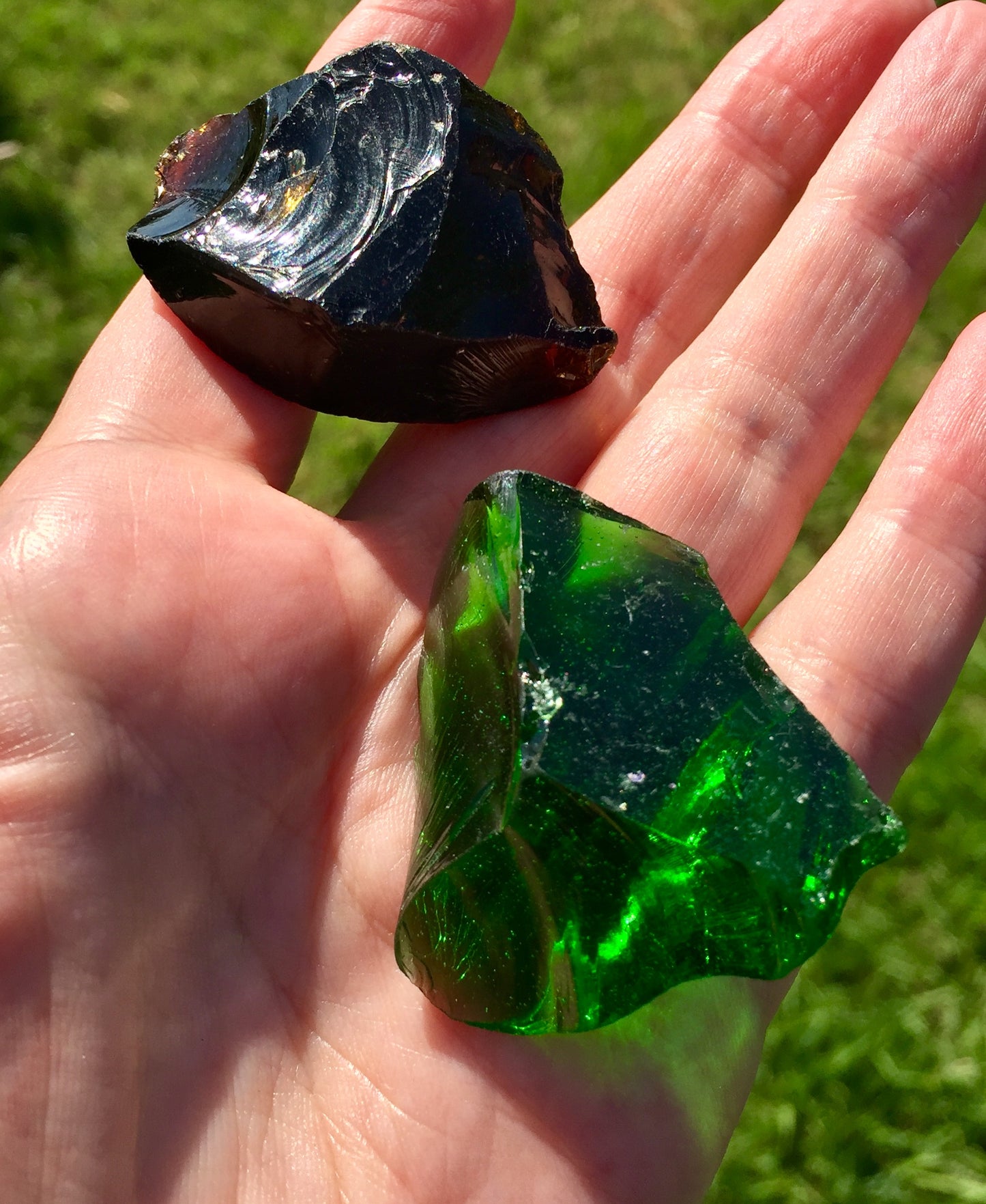 ANDARAS SeaFoam émeraude et Chamane Perle Indienne 64 g