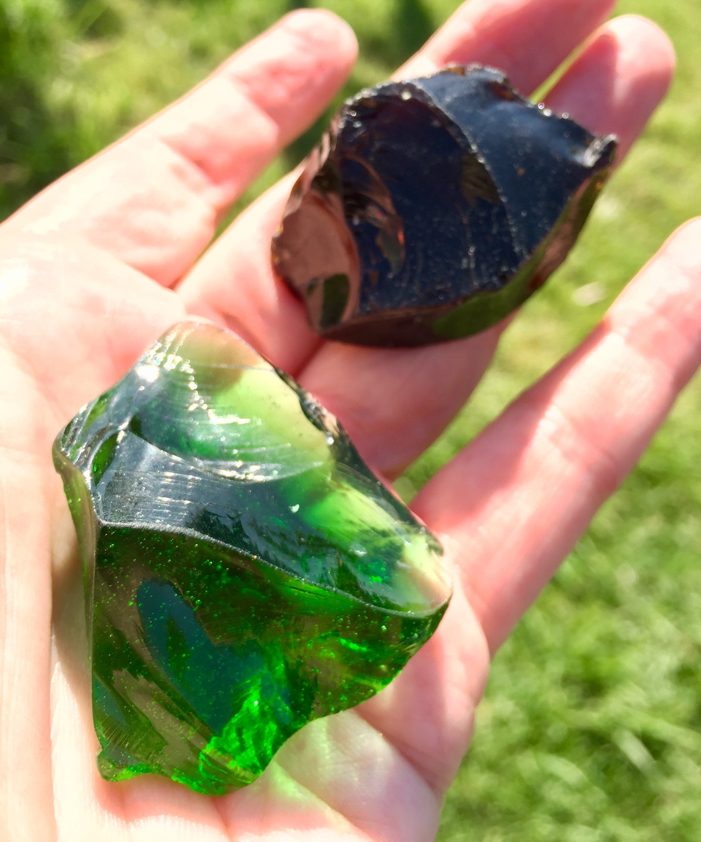 ANDARAS SeaFoam émeraude et Chamane Perle Indienne 64 g