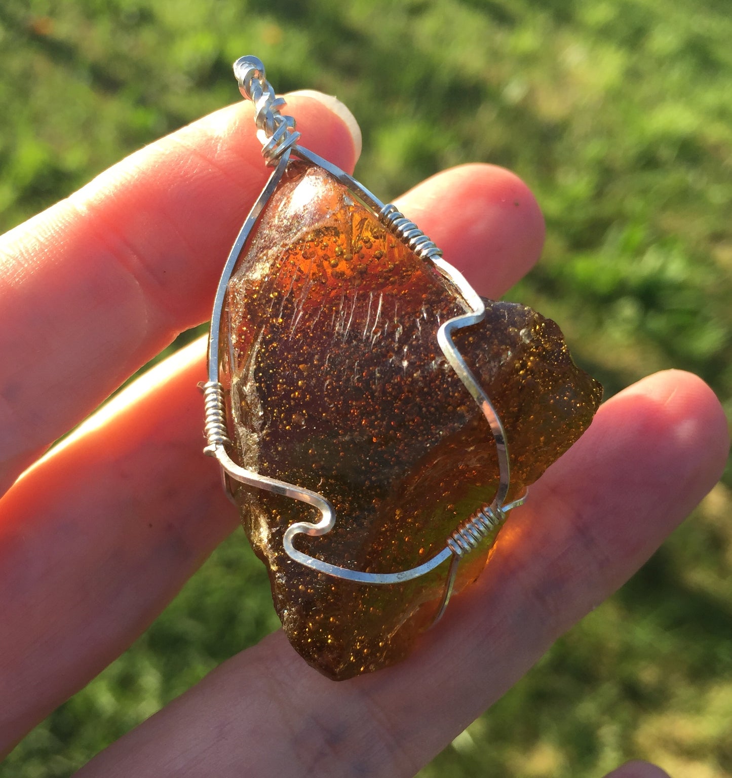 Pendentif ANDARA OR Perle Indienne Chamane de la Terre 28 g