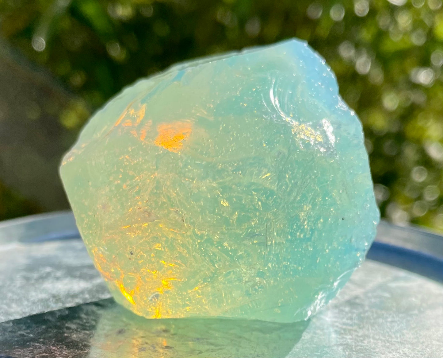ANDARA• Diamant Cristallin SeaFoam : Lignée des origines 154 g | Cristaux quantiques 5D