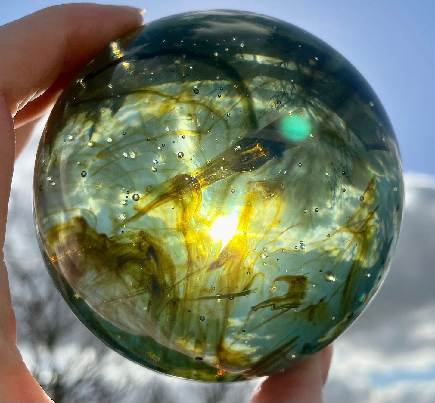 ANDARA Altar Poli Sphère Chamane Gaïa 795 g | B1