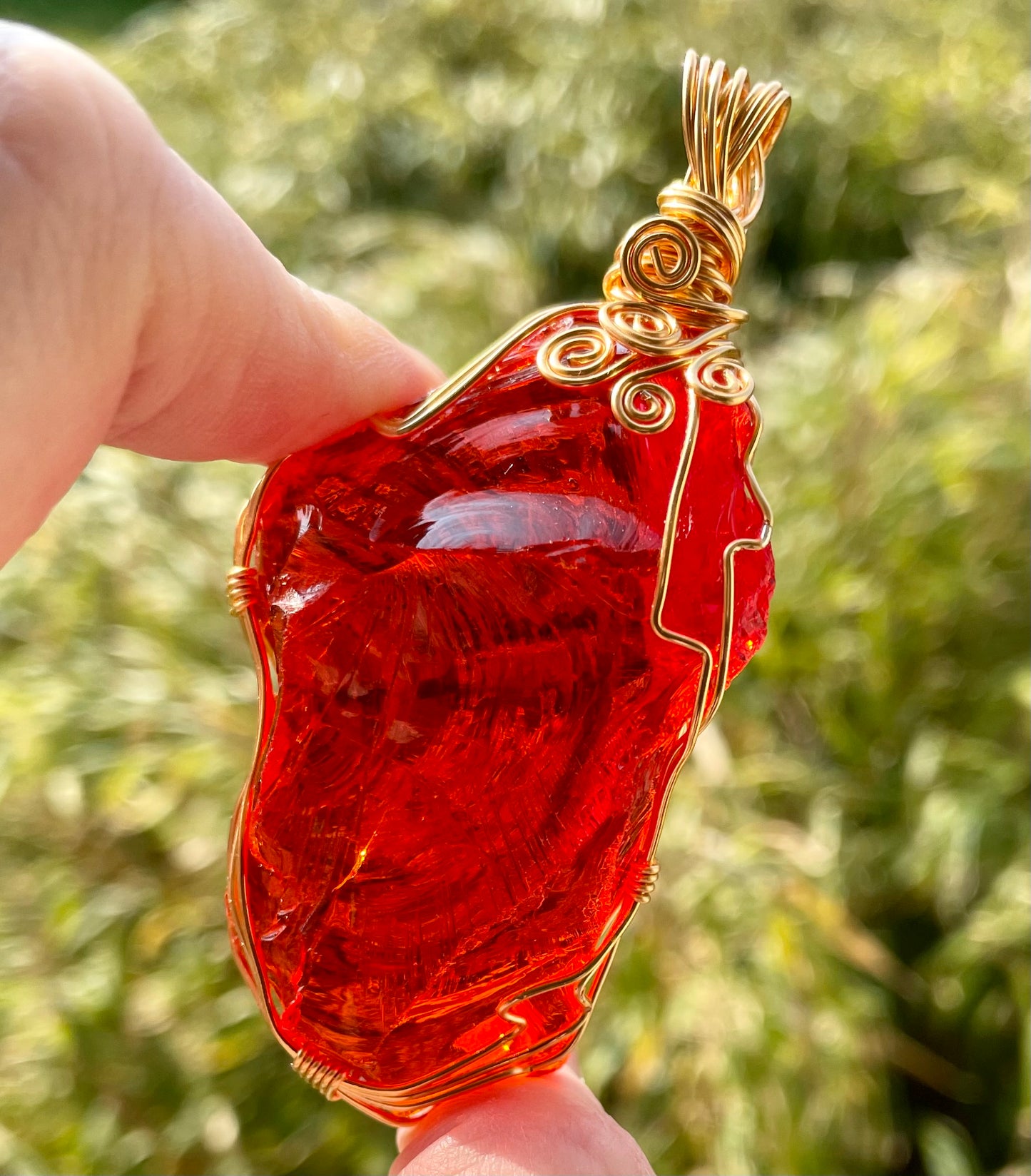 Grand Pendentif đ ANDARA Feu solaire de la crĂ©ation 48 g