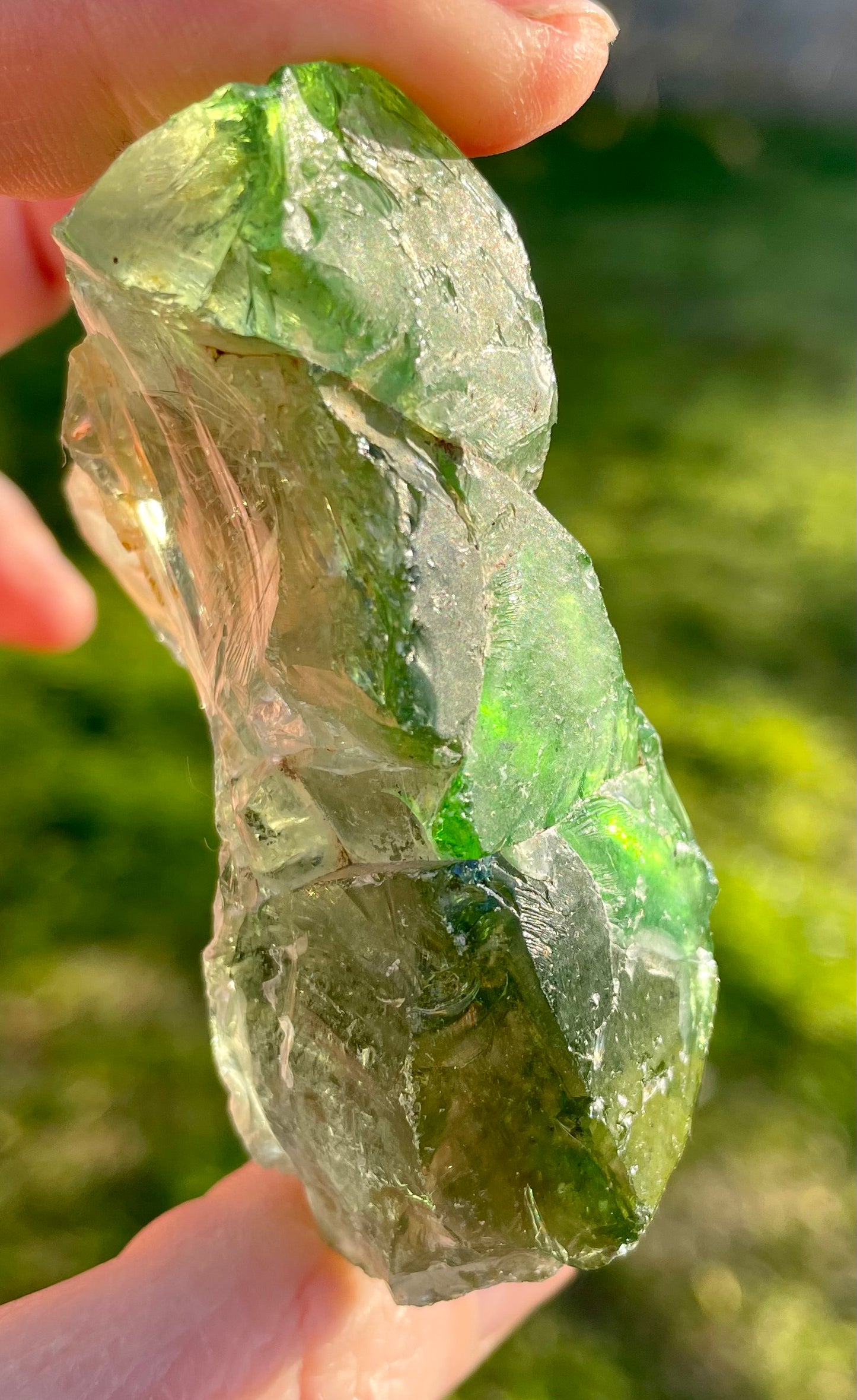 Rare ANDARA• bicolore Kilauea Hawaii LeMUria 70 g ~ cristal quantique 5D / REF 39