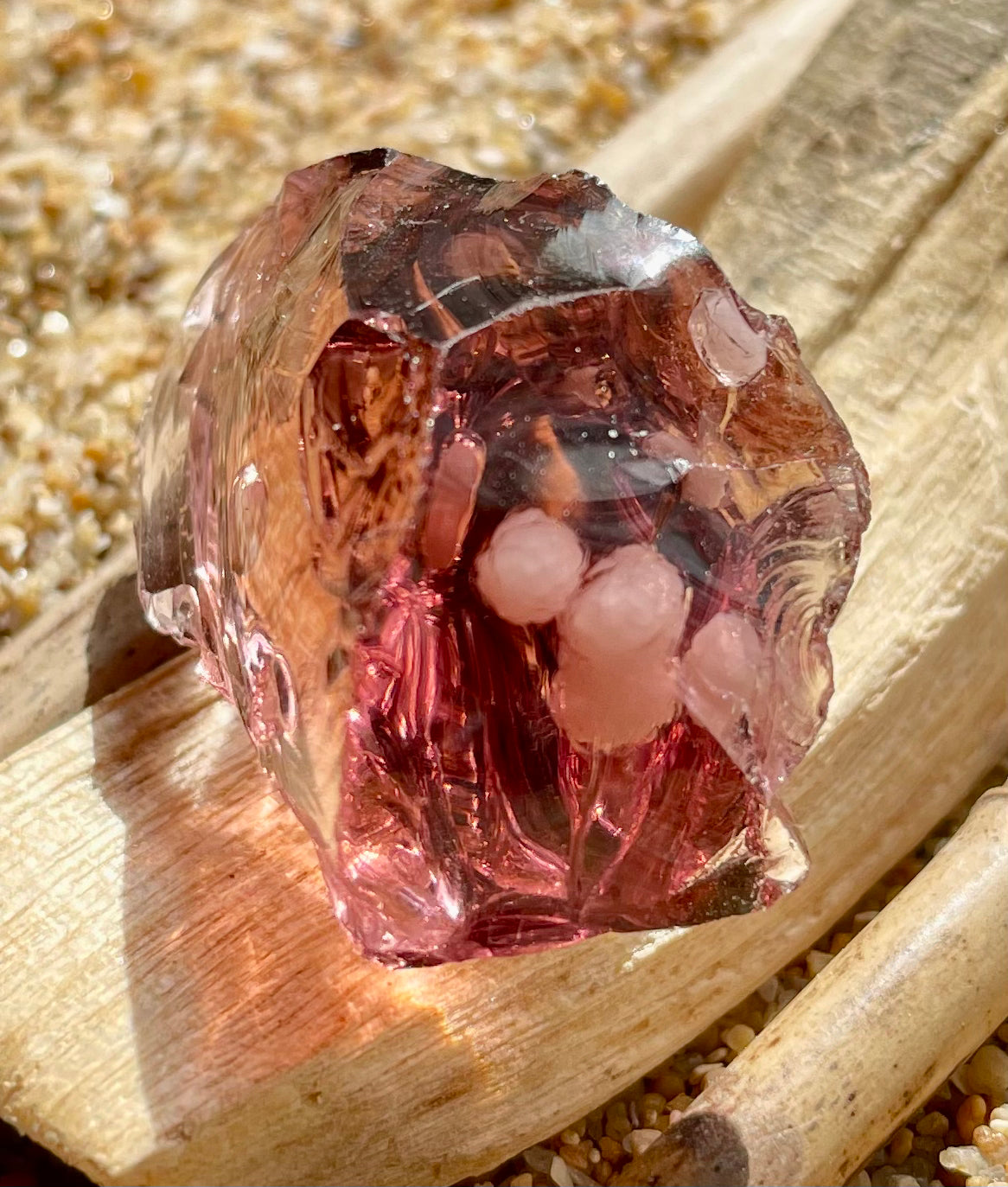 Mini Baby ANDARA rose cendré perlé ~ 12 g ~ minéral monoatomique