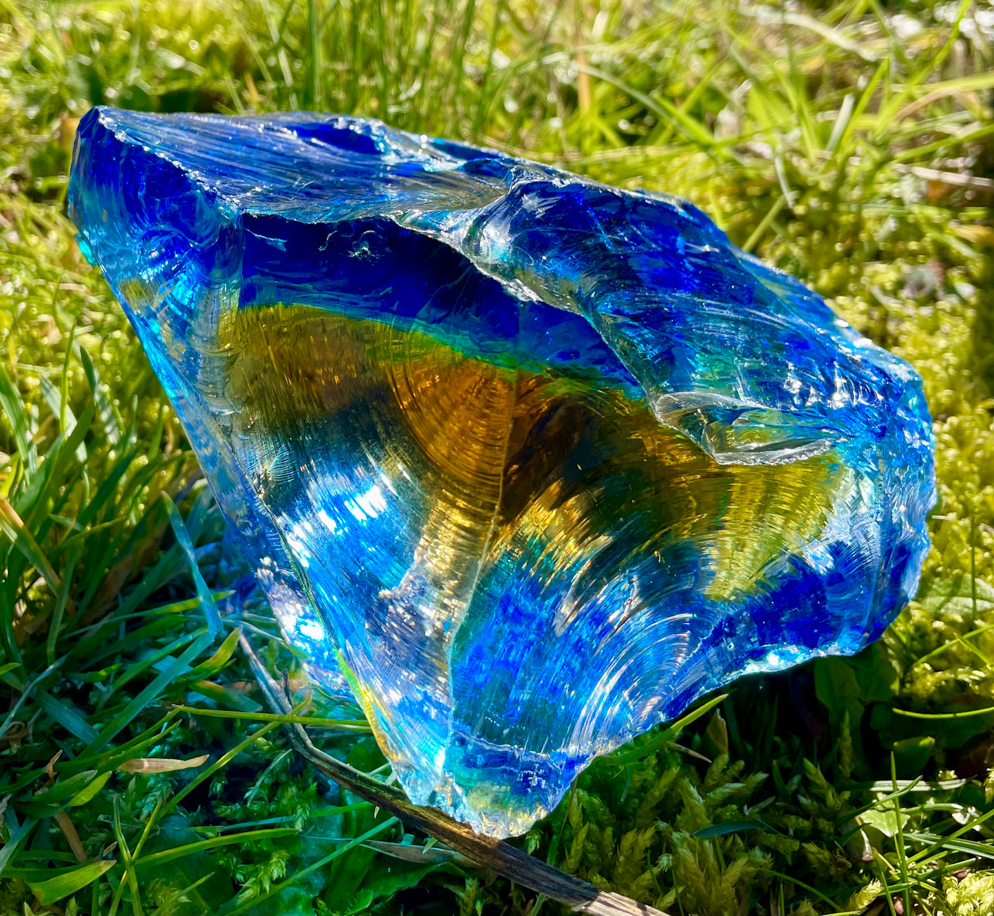 Rare ANDARA• ALTAR Temple Rainbow Bleu 2176 g | cristal quantique 5D
