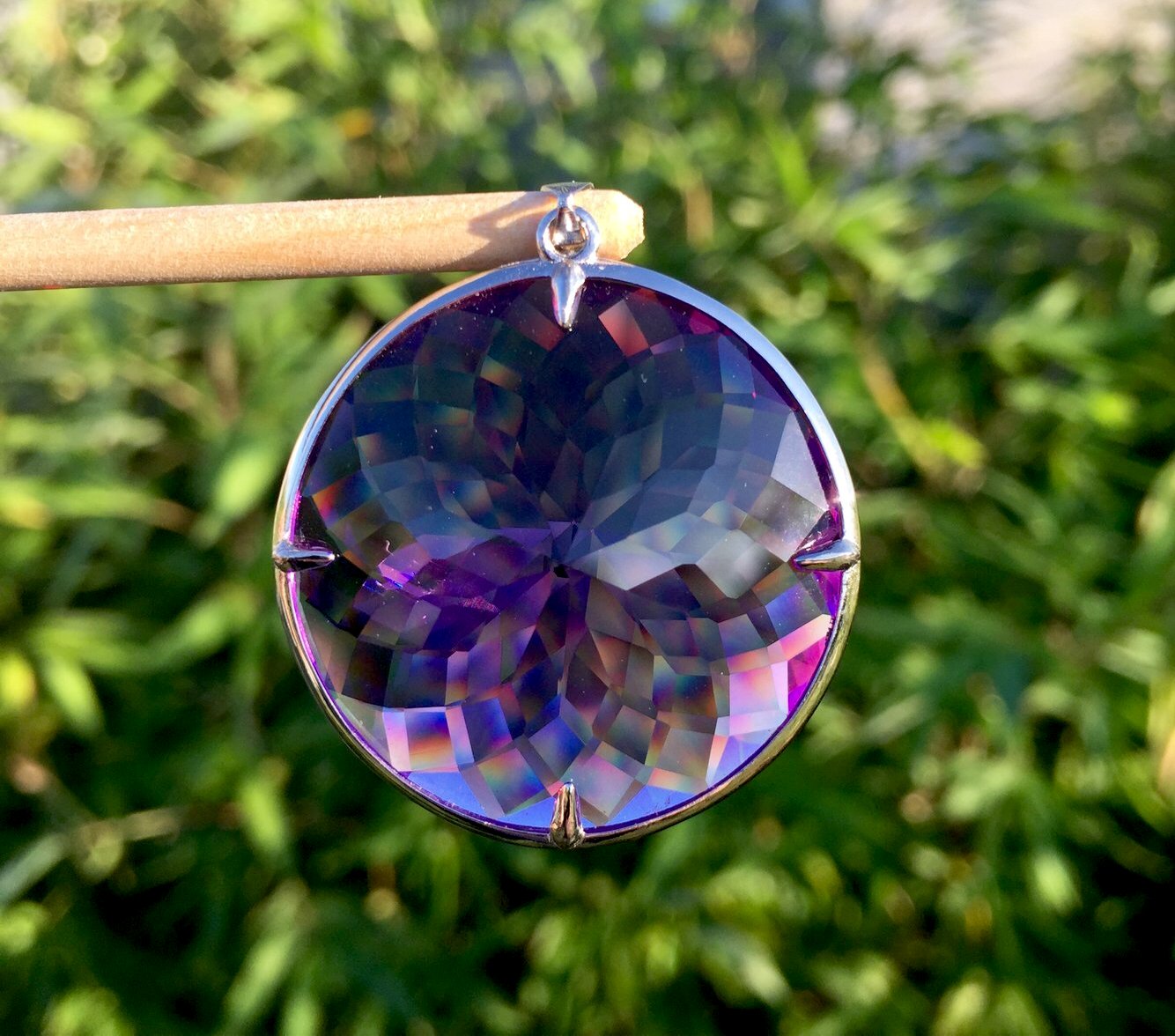 Pendentif ANDARA Fleur de vie Flamme Violette 13 g