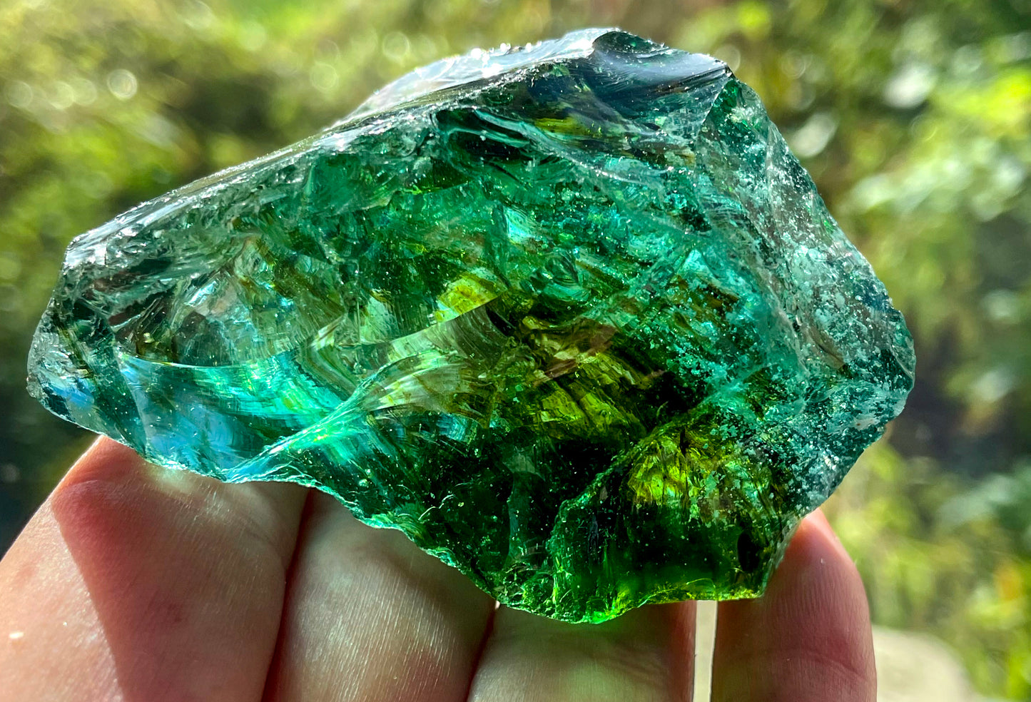 ANDARA Emeraude des Chamanes bicolore 114 g | cristal quantique 5D / REF 9