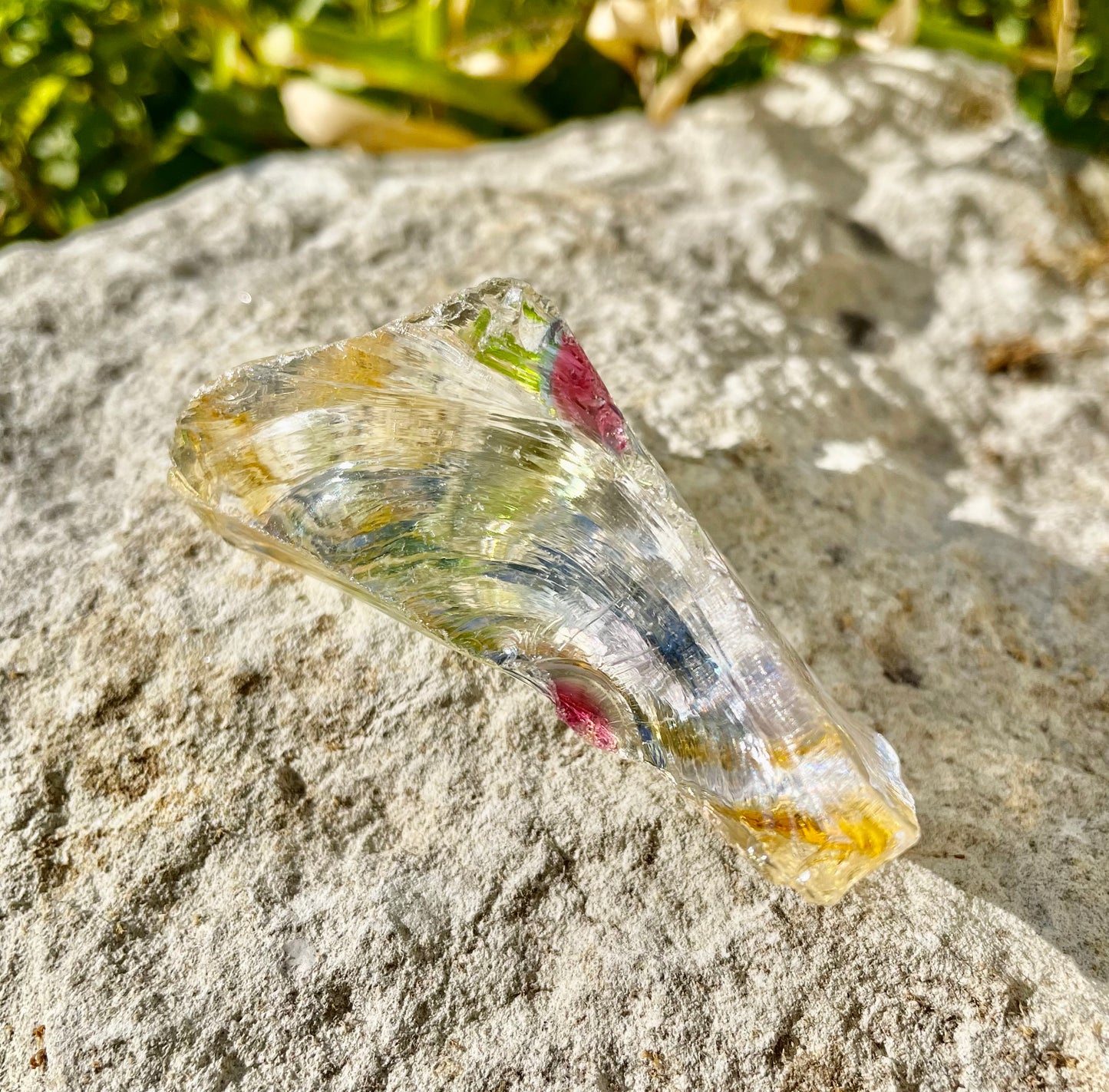ANDARA• clear Rainbow Oracle 68 g ~ quantum 5D crystal