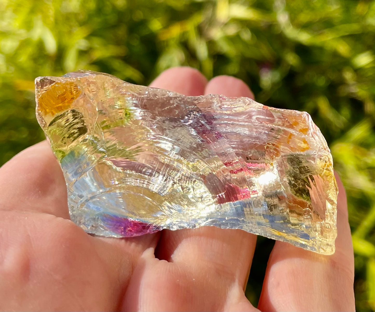ANDARA• clear Rainbow Oracle 68 g ~ quantum 5D crystal