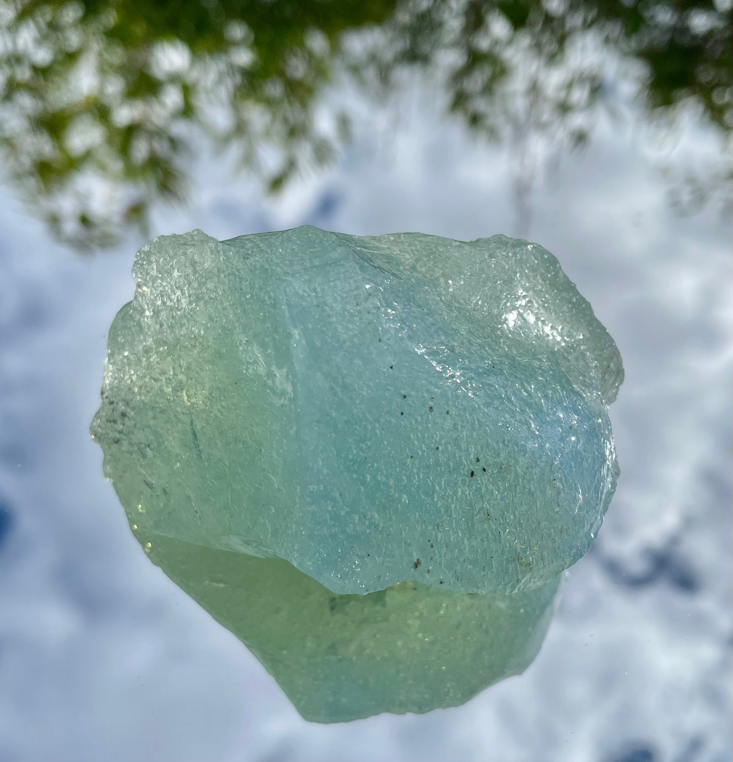 ANDARA• Diamant Cristallin SeaFoam : Lignée des origines 175 g | Cristaux quantiques 5D / REF 21