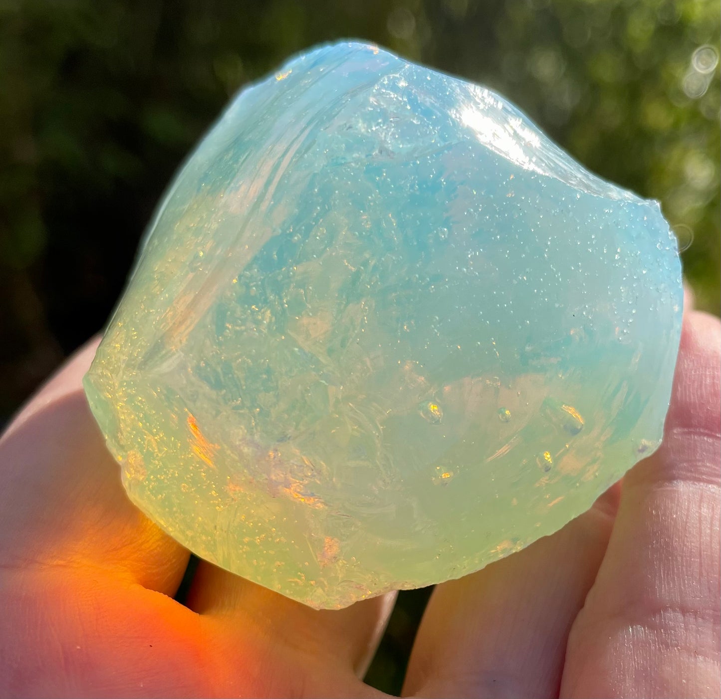 ANDARA• Diamant Cristallin SeaFoam : Lignée des origines 154 g | Cristaux quantiques 5D