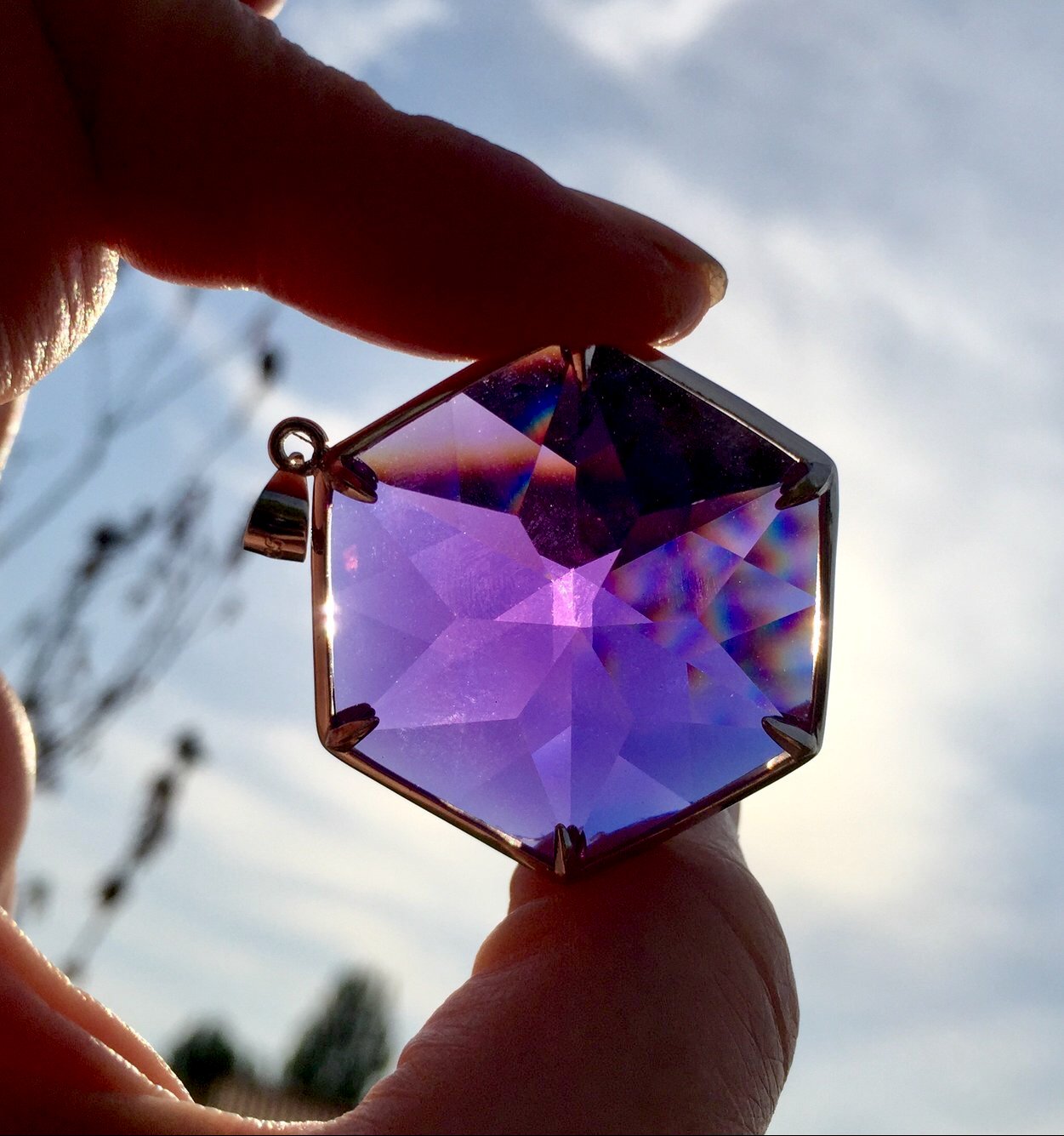 pendentif andara flamme violette saint germain