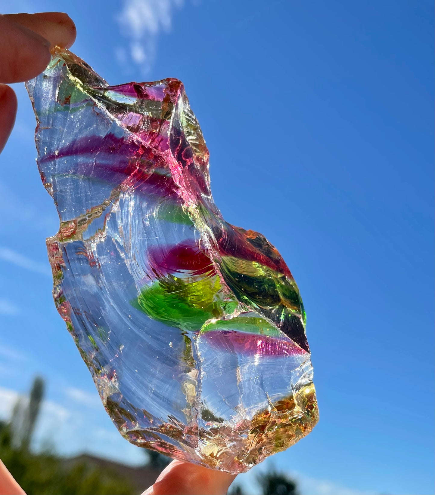 Rare ANDARA• clear Rainbow Oracle 228 g ~ cristaux andaras quantiques