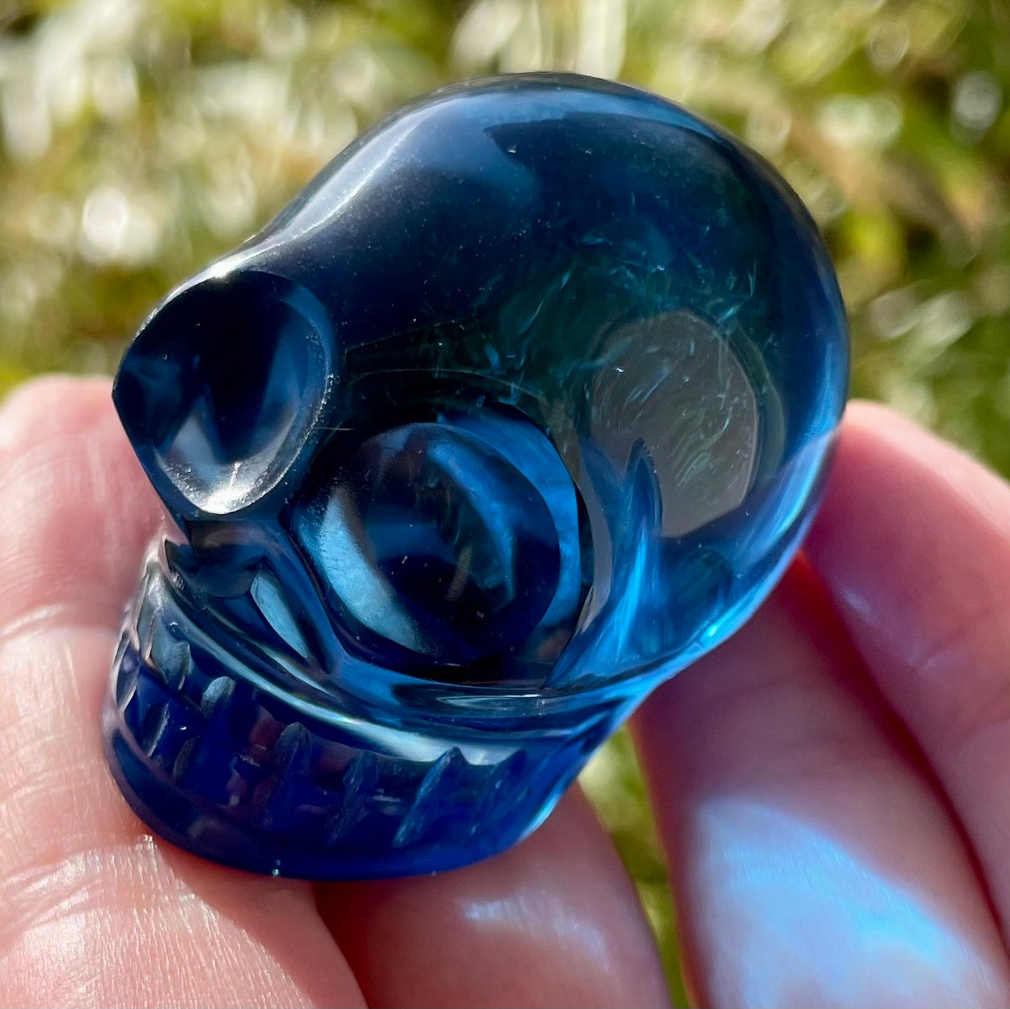 ANDARA onde de forme Crâne cristal Bleu