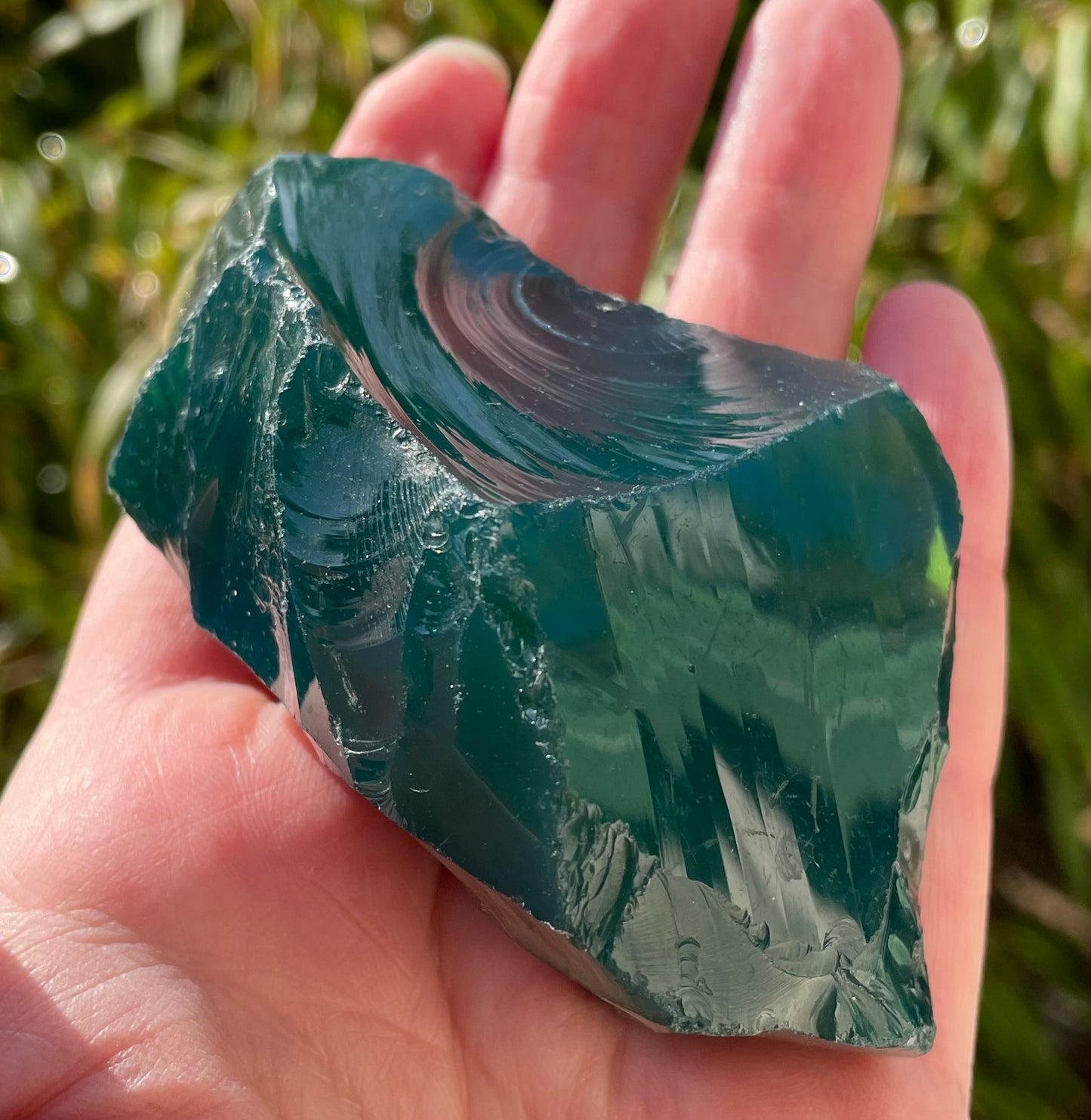 Rare ANDARA• bleu vert phtalo Altantide ~ 195 g / pierres et cristaux / REF 38