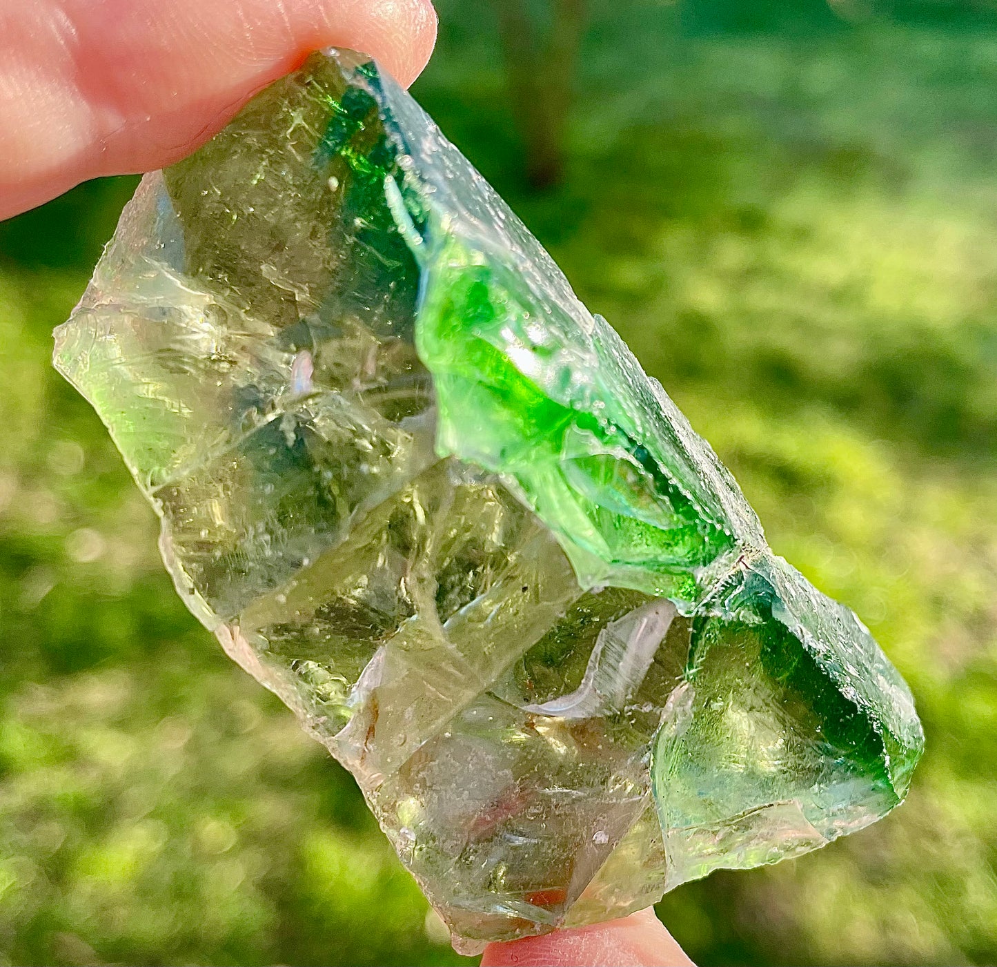 Rare ANDARA• bicolore Kilauea Hawaii LeMUria 70 g ~ cristal quantique 5D / REF 39