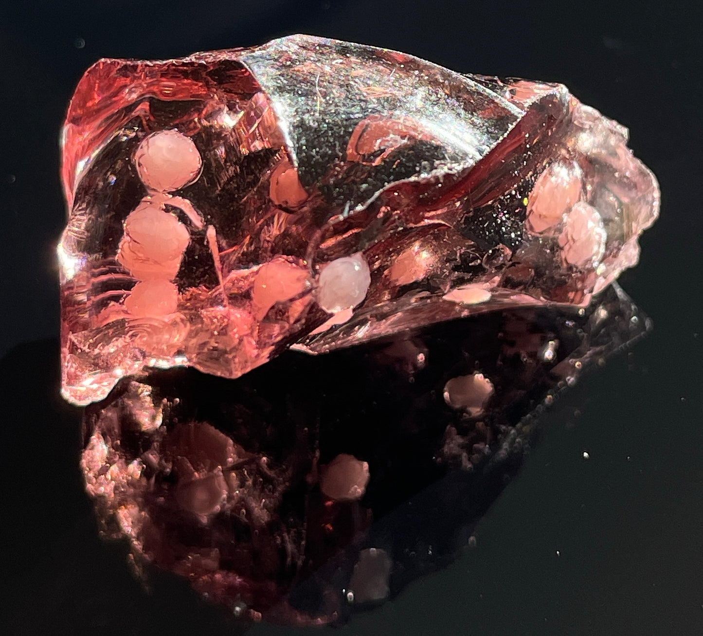 Mini Baby ANDARA rose cendré perlé ~ 12 g ~ minéral monoatomique