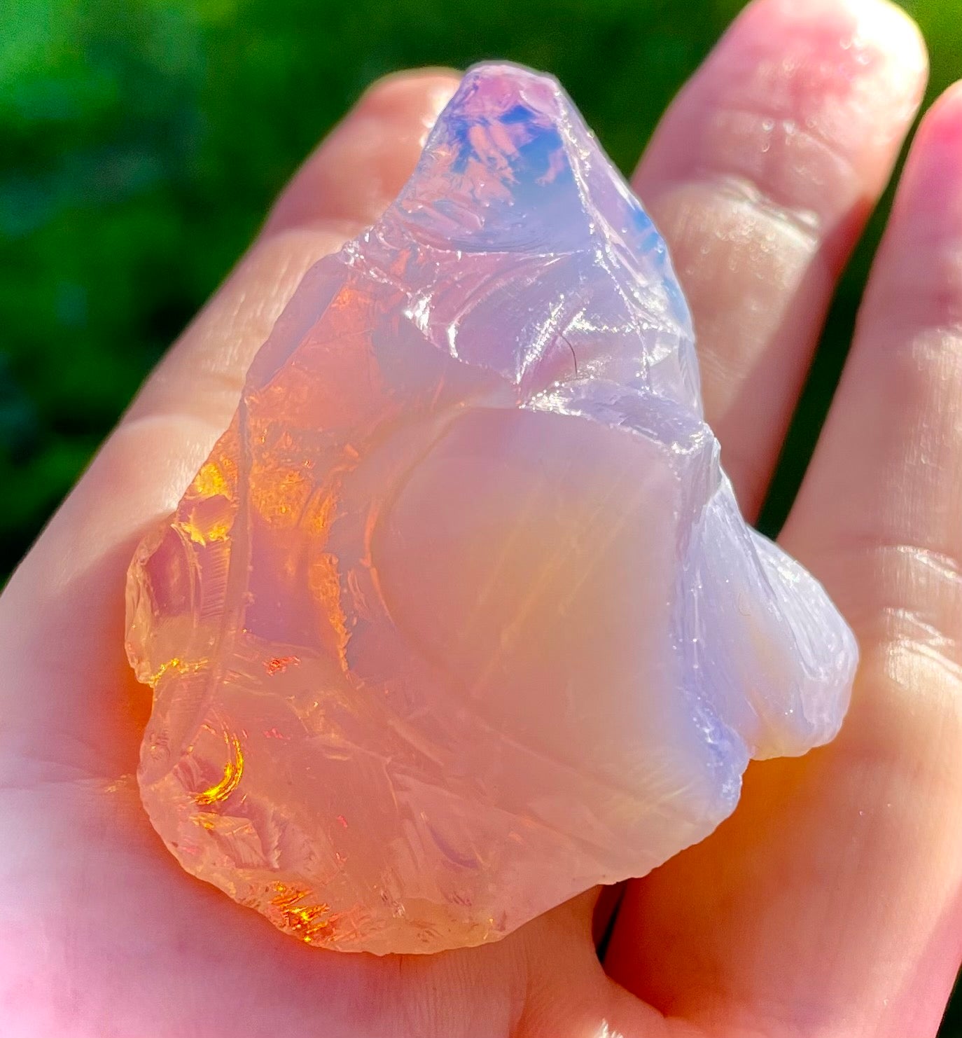 Rare ANDARA bicolore Divine Shekina 46 g ~ minéraux et cristaux