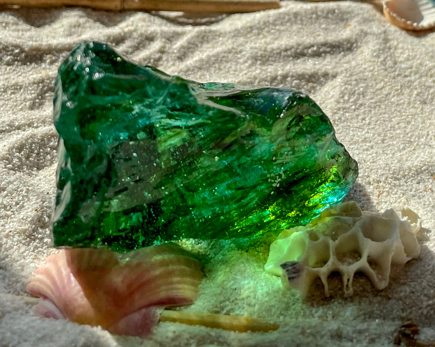 ANDARA Emeraude des Chamanes bicolore 114 g | cristal quantique 5D / REF 9