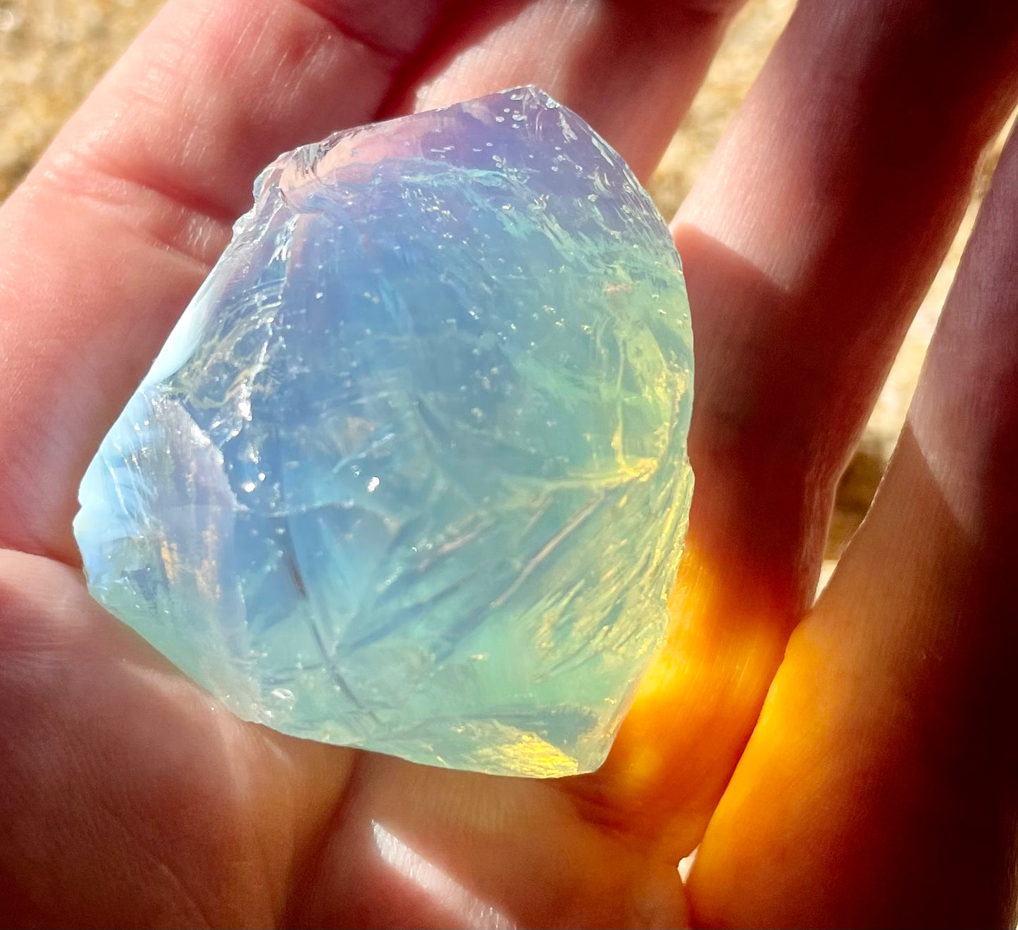 Rare ANDARA• Lignée des origines Adamantine bleutée 52 g | Cristaux quantiques 5D