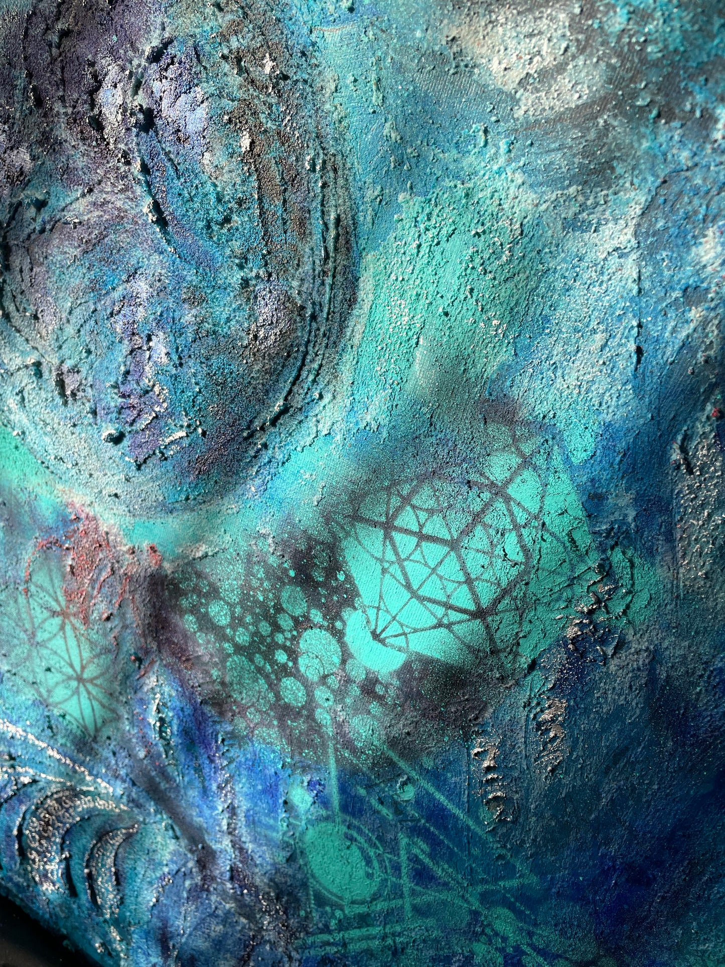 andara painting. peinture intuitive vibratoire. artiste france
