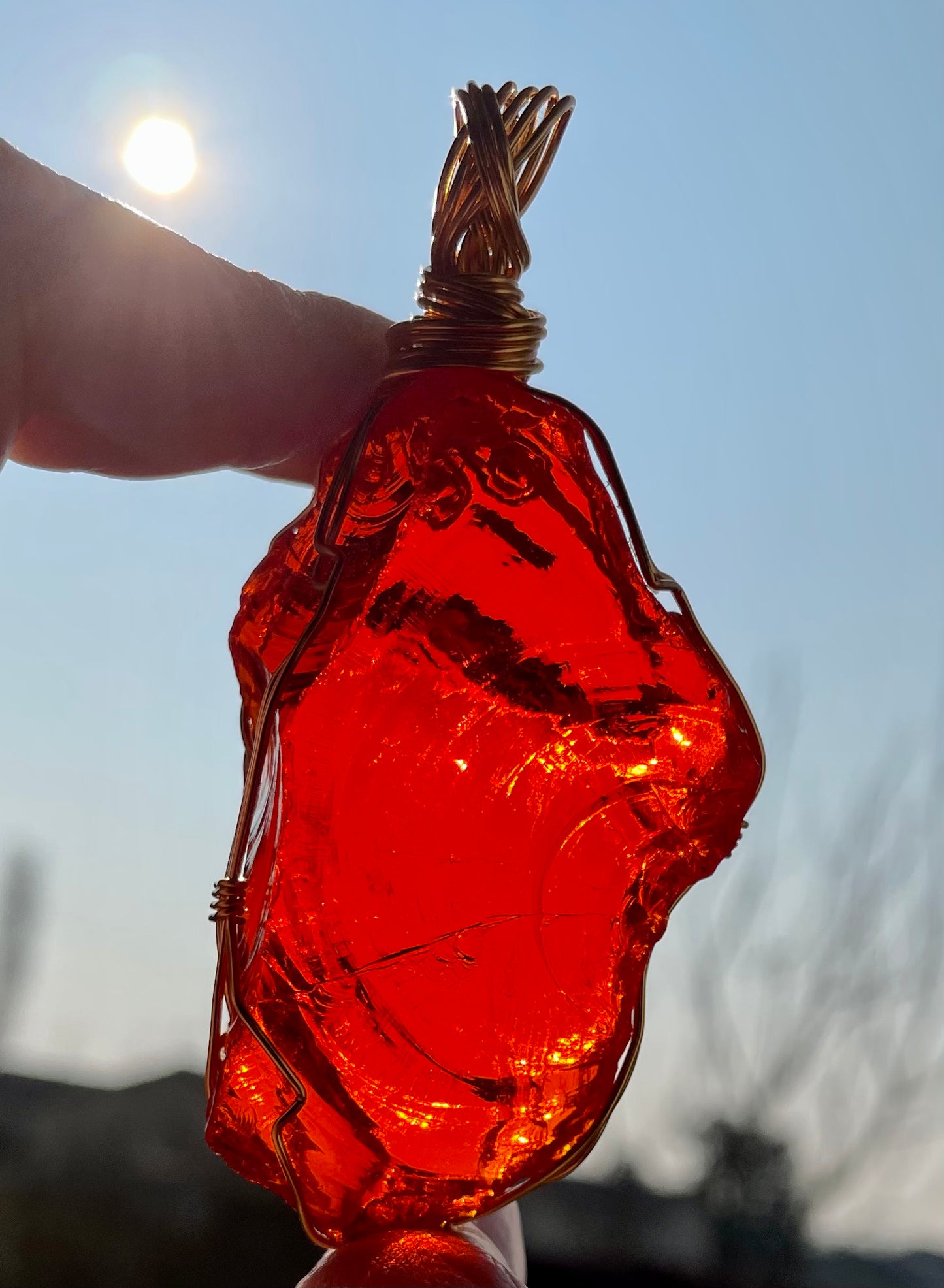 Grand Pendentif đ ANDARA Feu solaire de la crĂ©ation 48 g