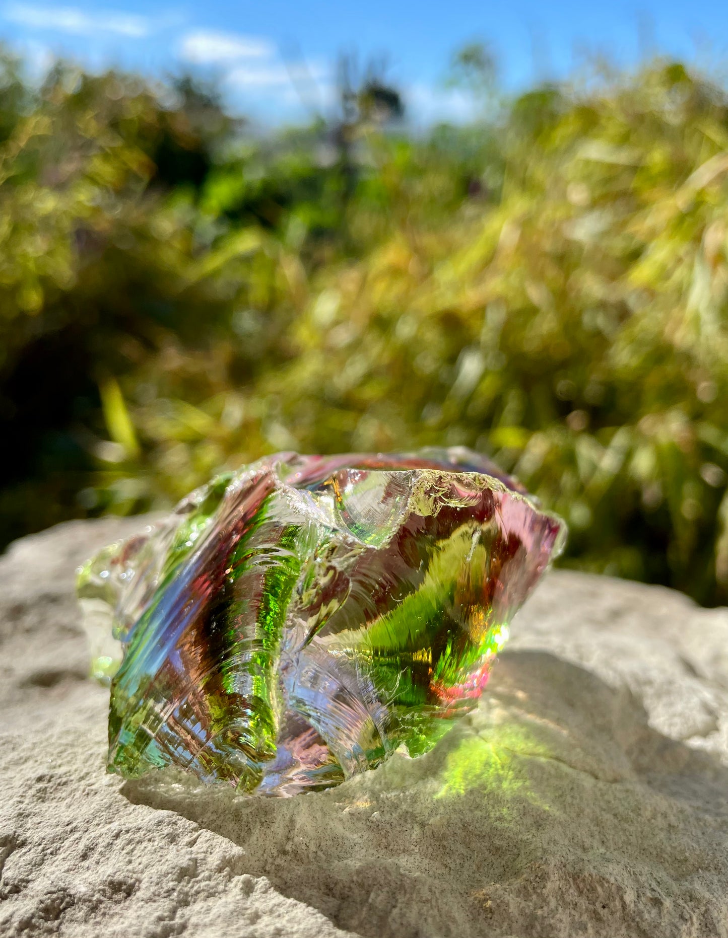ANDARA• clear Rainbow Oracle 175 g ~ pierres andaras / REF 19