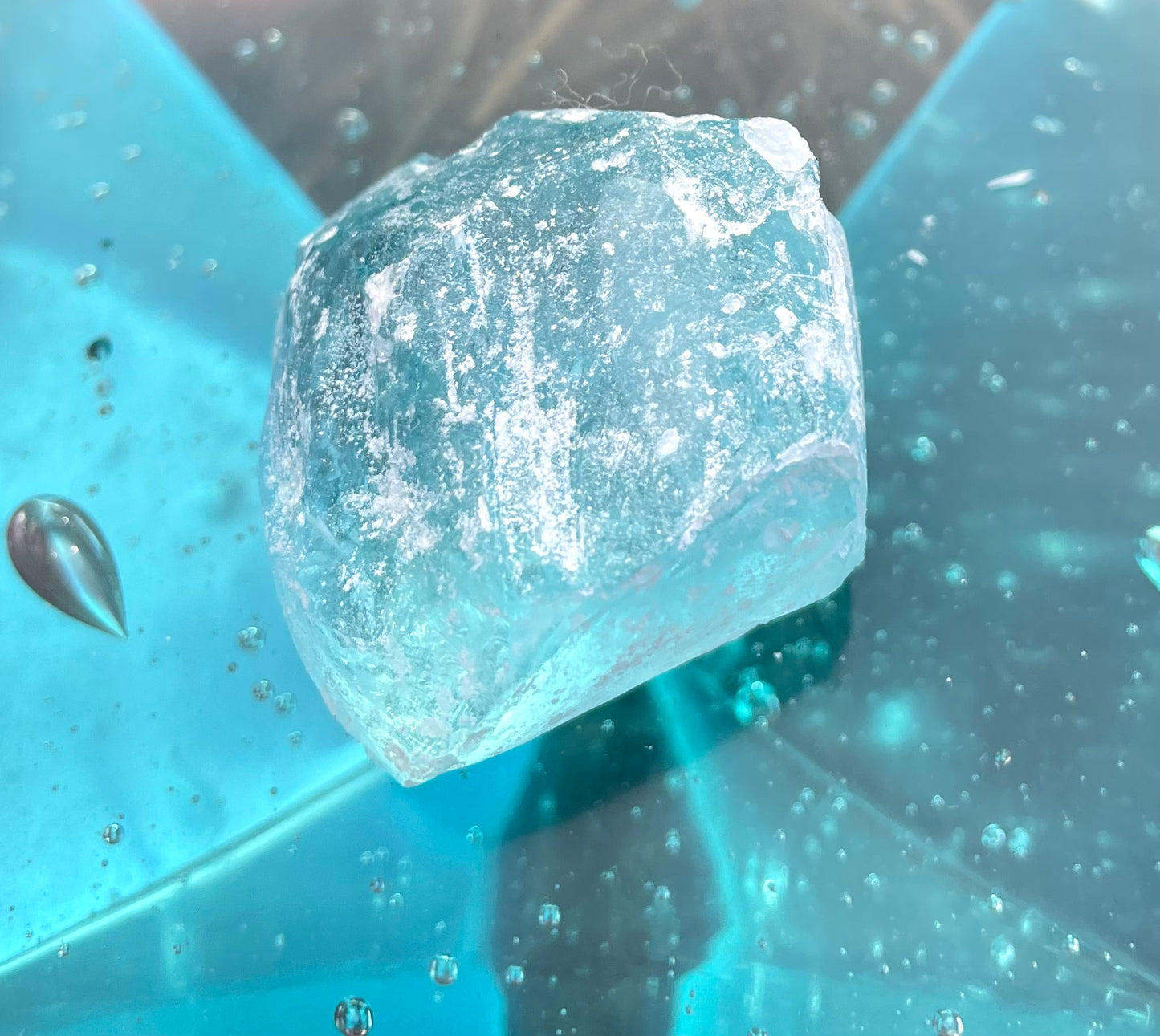 Rare Cristal bleu ETHERIUM ~ 32 g  | minéral Afrique ANDARA | R4