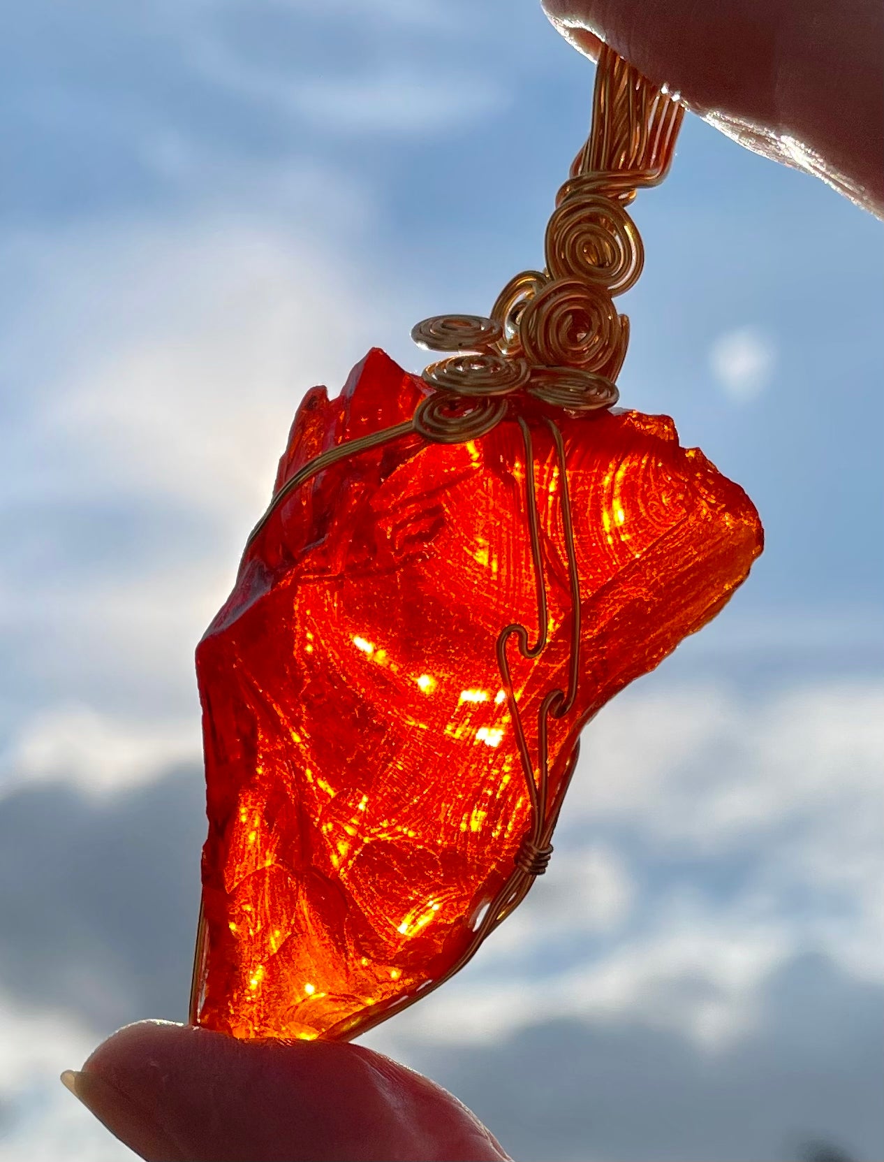 Pendentif ANDARA Feu Solaire de la création 23 g