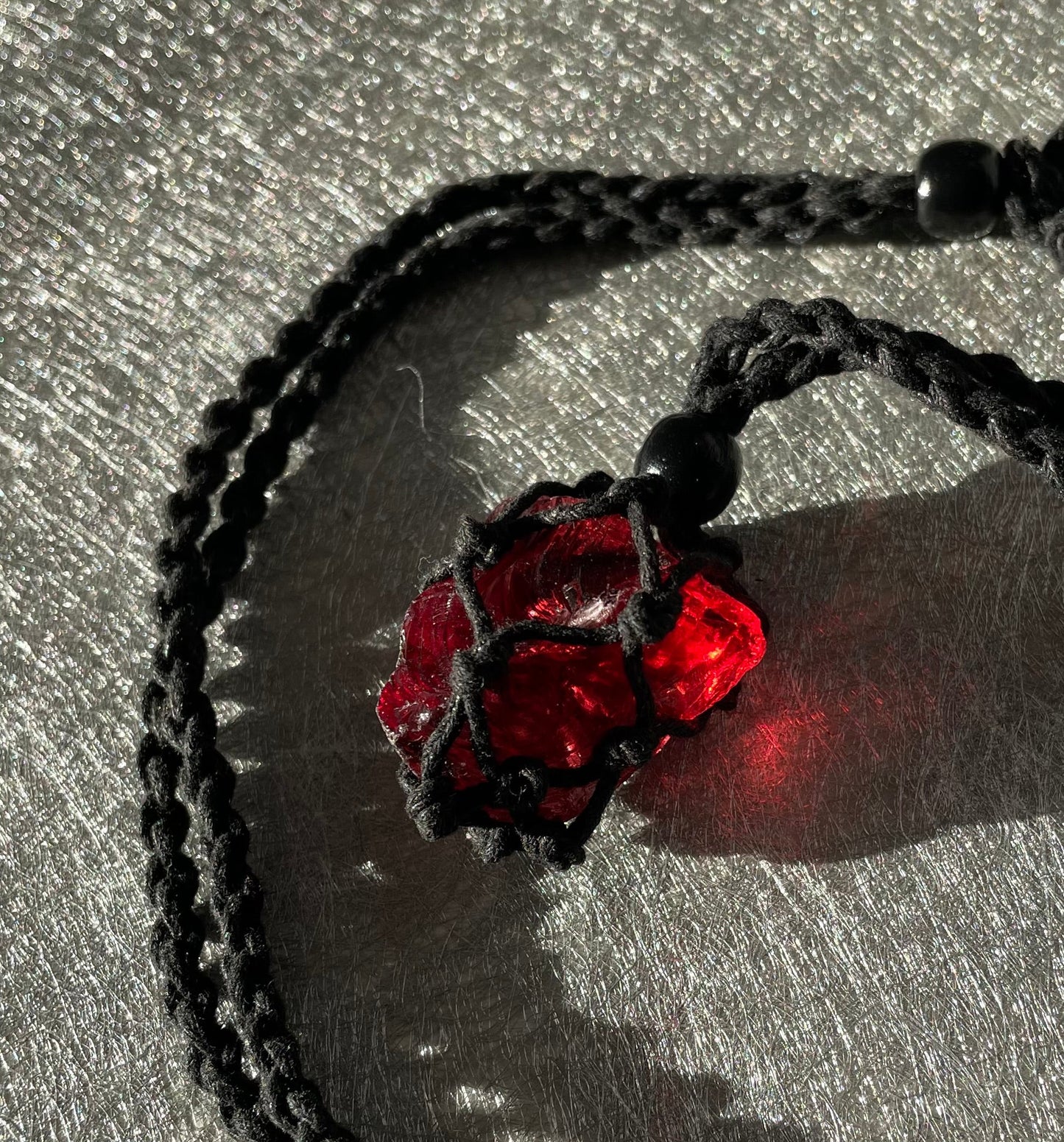 Pendentif d'intention : ANDARA | rose ambré  | 19 g
