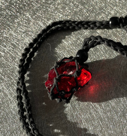 Pendentif d'intention : ANDARA | rose ambré  | 19 g
