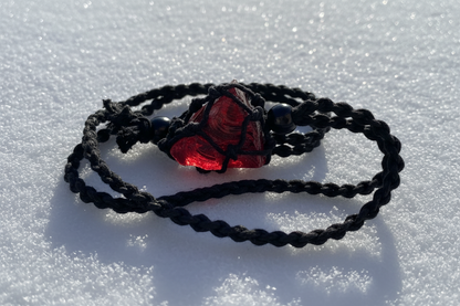 Pendentif d'intention : ANDARA | rose ambré  | 19 g